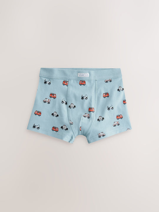 Red/Blue Emergency Vehicles Boxers 7 Pack (2-10yrs)