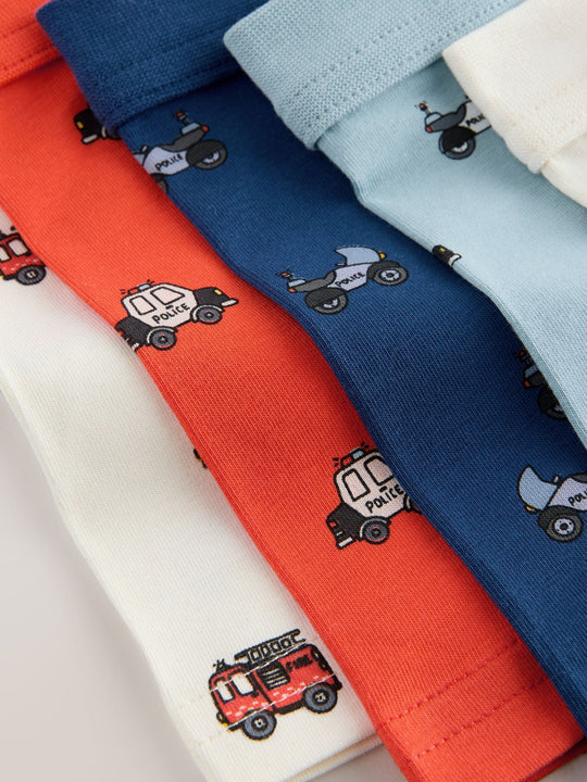 Red/Blue Emergency Vehicles Boxers 7 Pack (2-10yrs)
