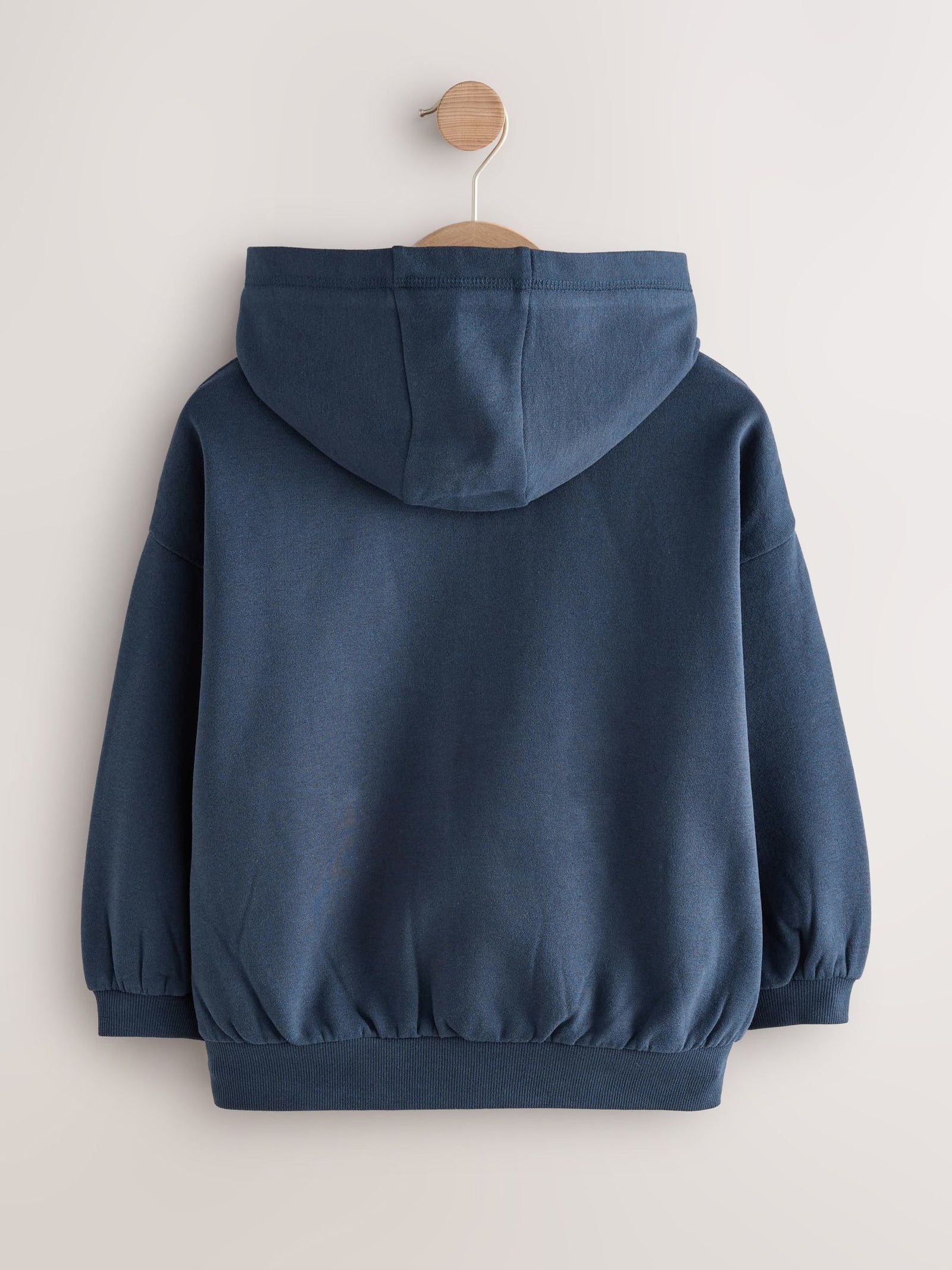 Navy Cotton Rich Zip Through Sports Hoodie (3-16yrs)