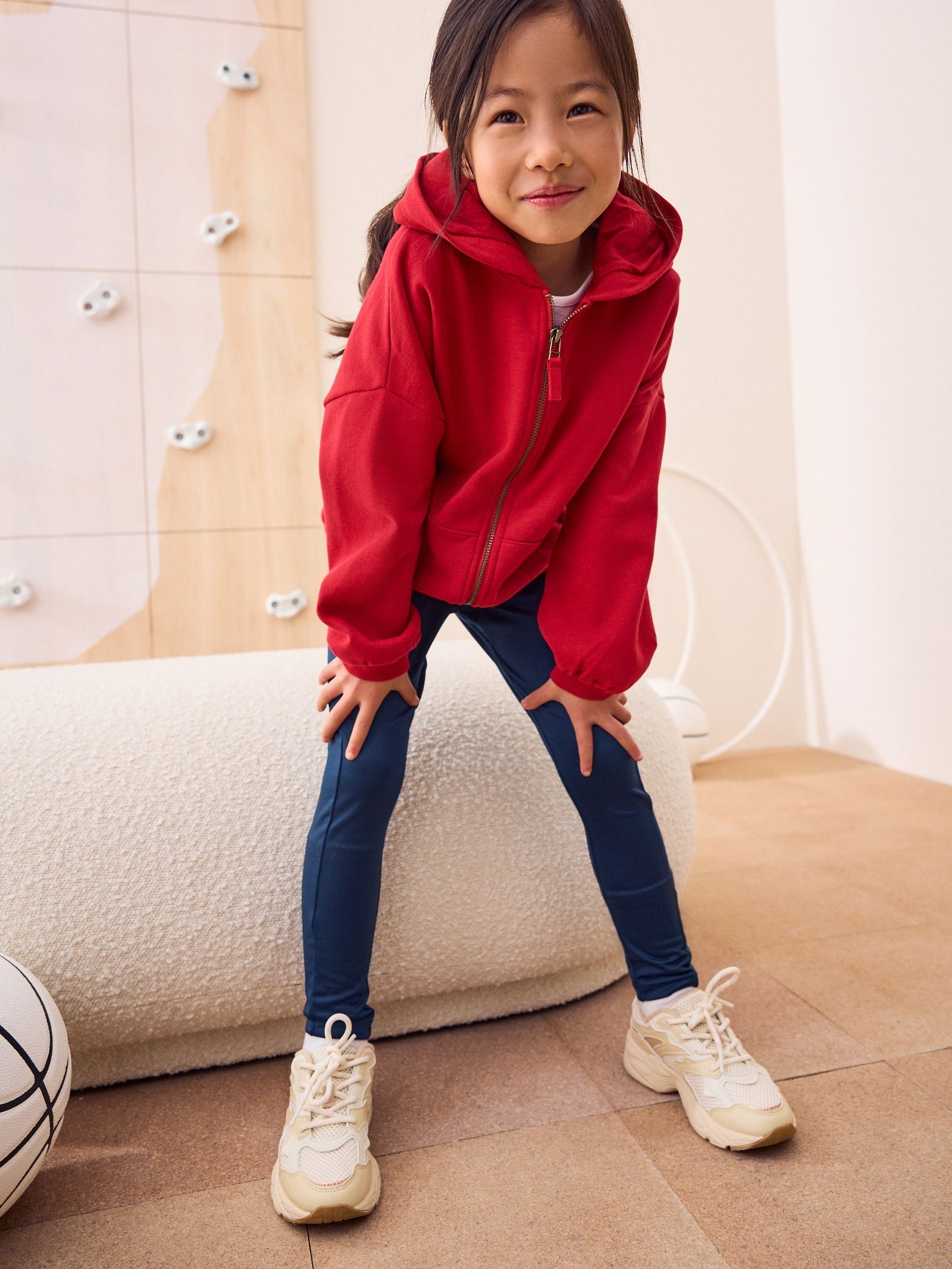 Red Cotton Rich Zip Through Sports Hoodie (3-16yrs)