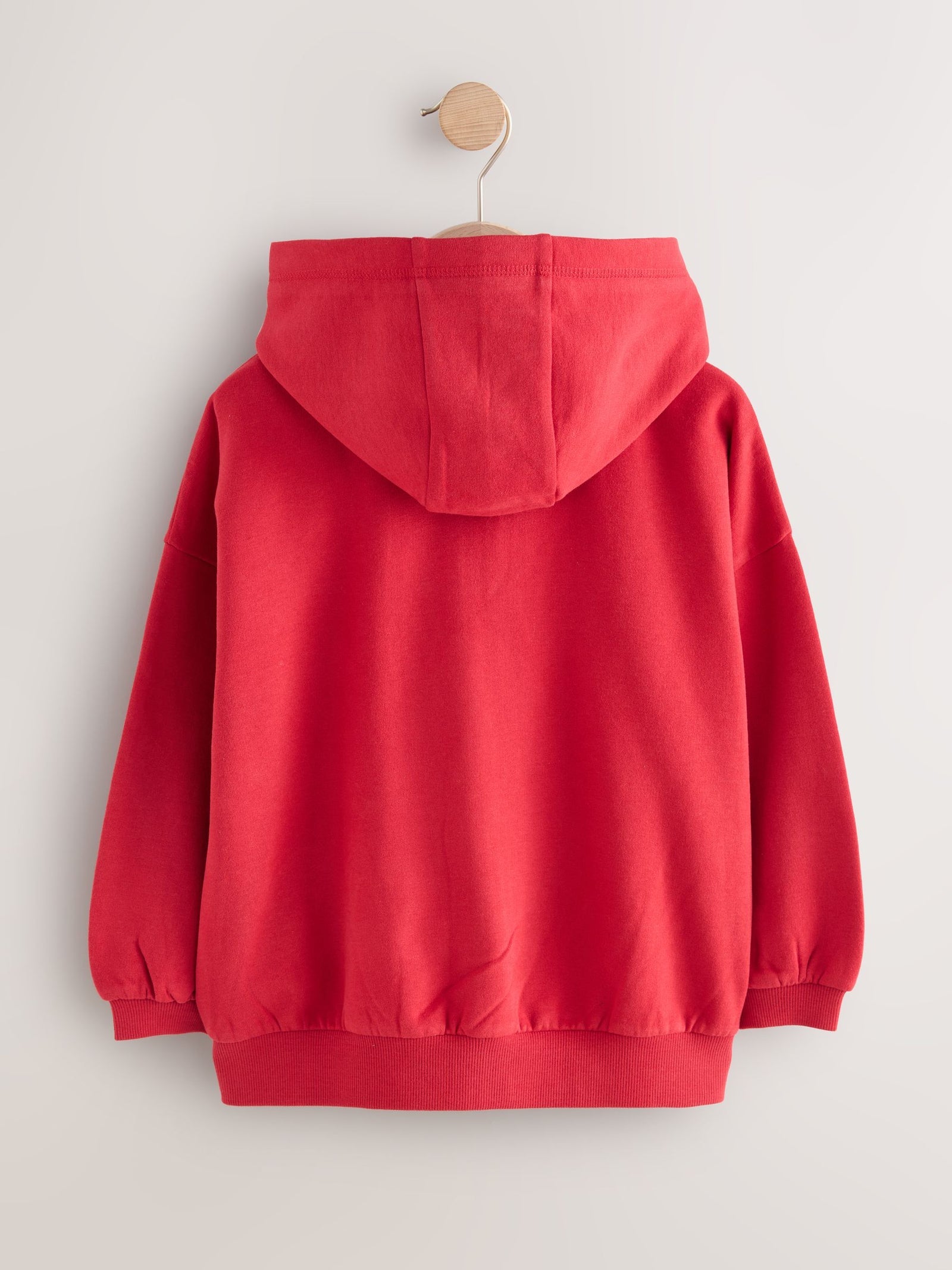Red Cotton Rich Zip Through Sports Hoodie (3-16yrs)