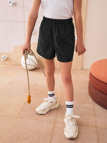 Black PE Sports Shorts (3-16yrs)