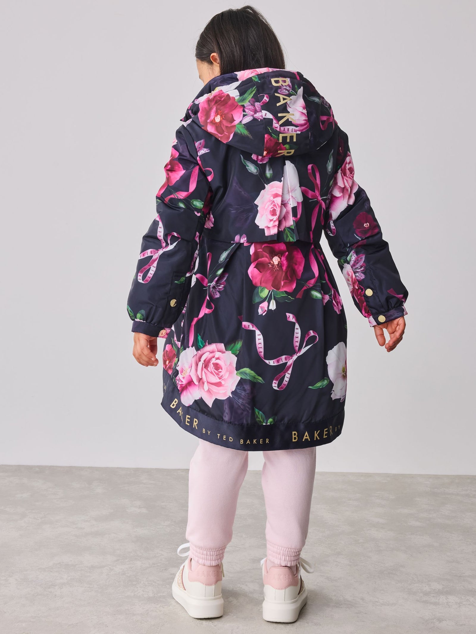 Baker by Ted Baker Shower Resistant Branded Hem Raincoat
