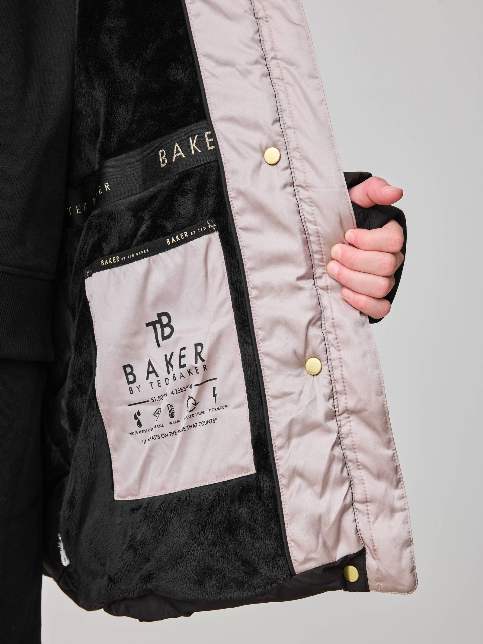 Baker by Ted Baker Shower Resistant Midweight Belted Padded Coat
