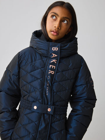 Baker by Ted Baker Shower Resistant Midweight Belted Padded Coat