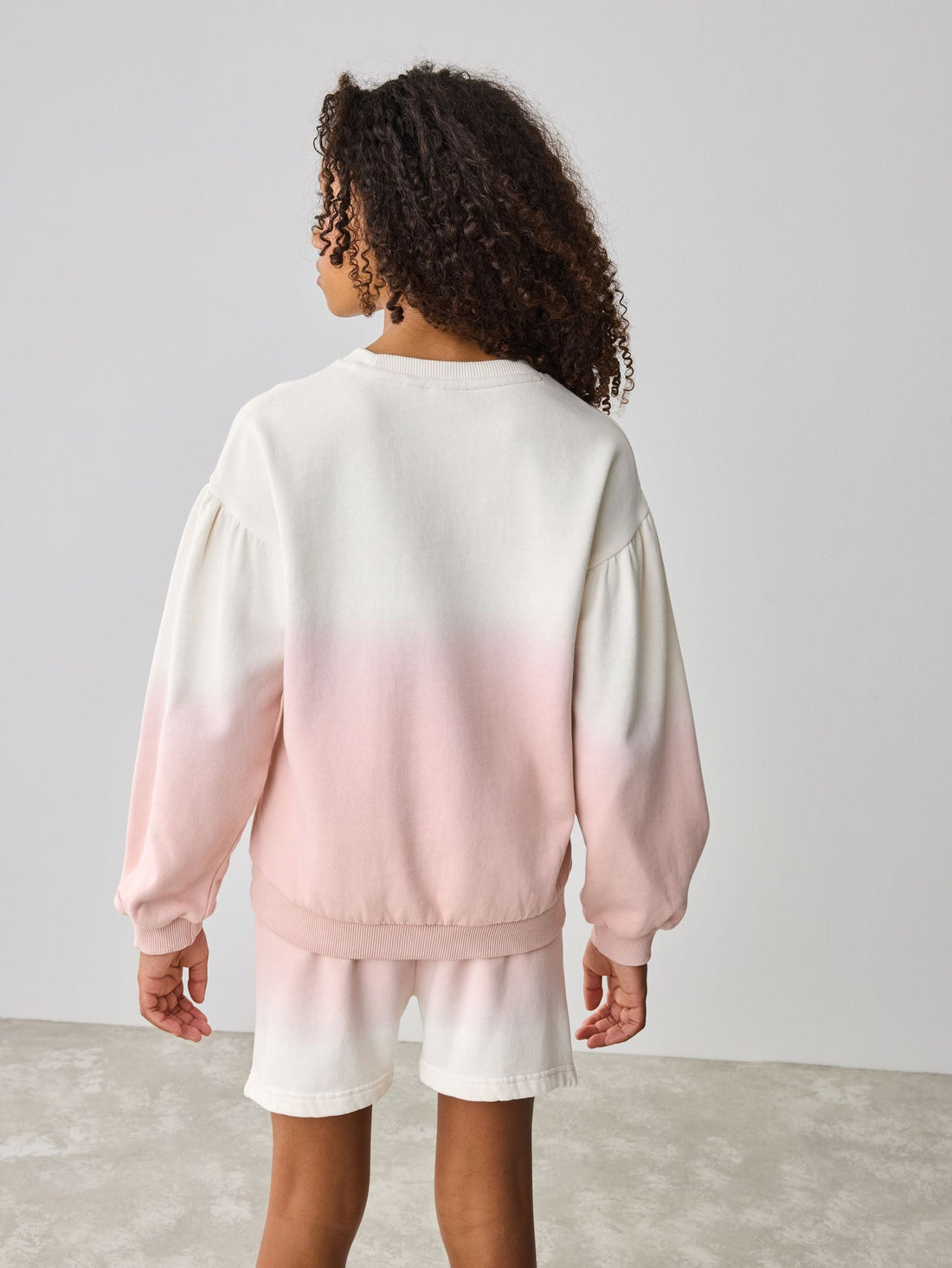 Baker by Ted Baker Pink/Lilac 2 Piece Ombre Sweatshirt & Shorts Set