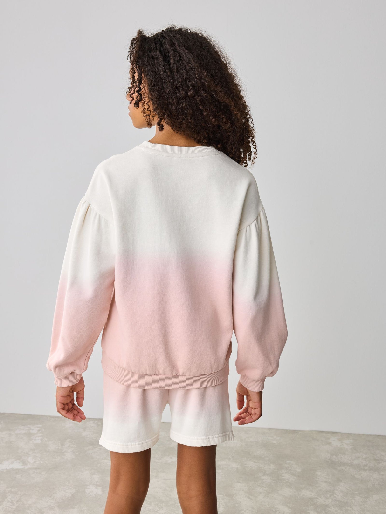 Baker by Ted Baker Pink/Lilac 2 Piece Ombre Sweatshirt & Shorts Set