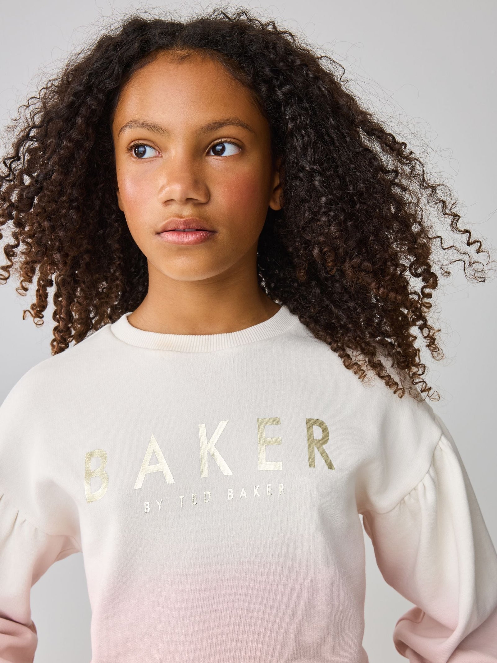 Baker by Ted Baker Pink/Lilac 2 Piece Ombre Sweatshirt & Shorts Set