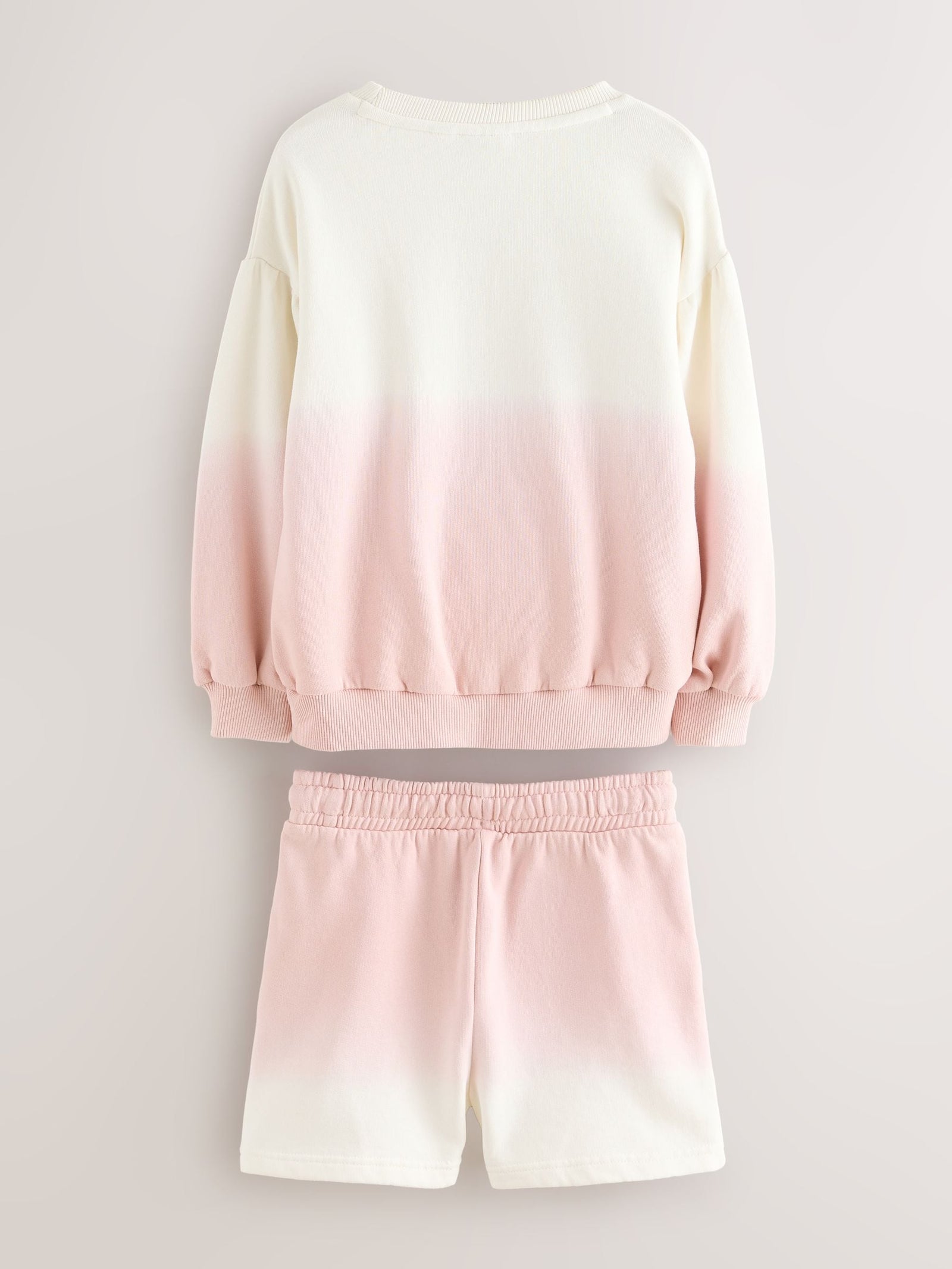 Baker by Ted Baker Pink/Lilac 2 Piece Ombre Sweatshirt & Shorts Set