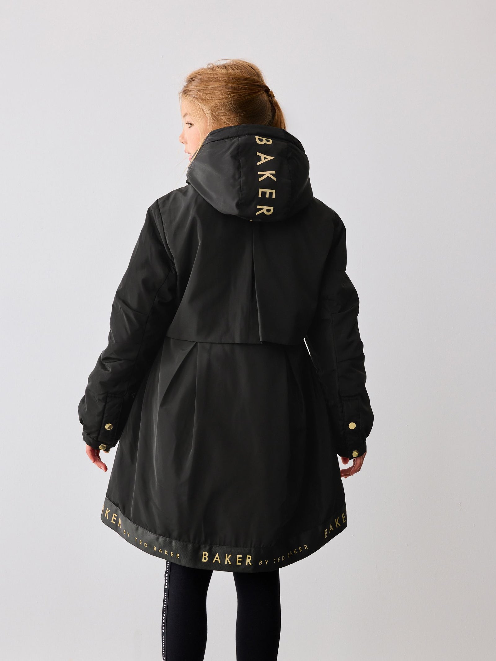 Baker by Ted Baker Shower Resistant Branded Hem Raincoat