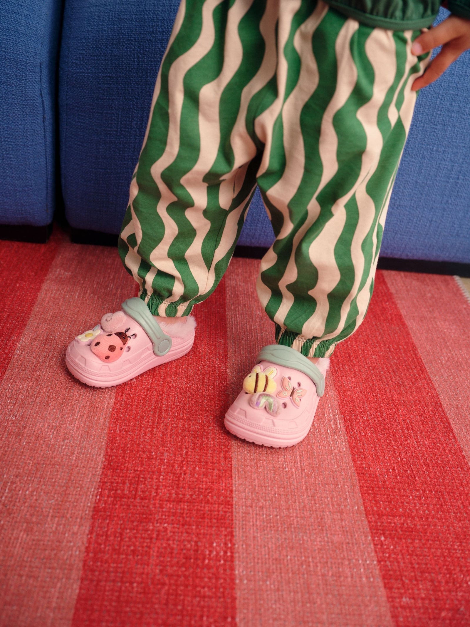 Multi Faux Fur Lined Clog Slippers