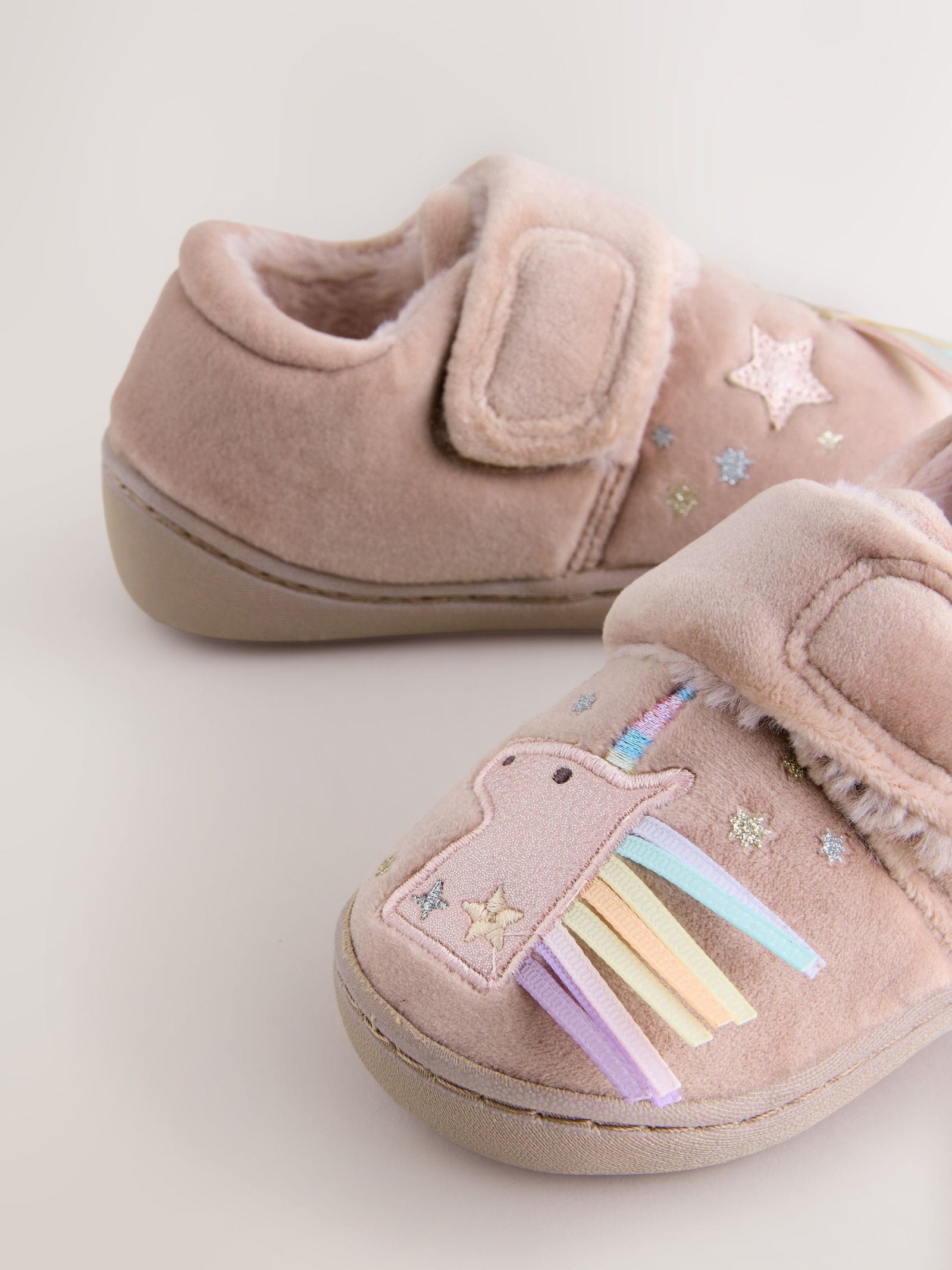 Pink Unicorn Cosy Lined Cupsole Slippers