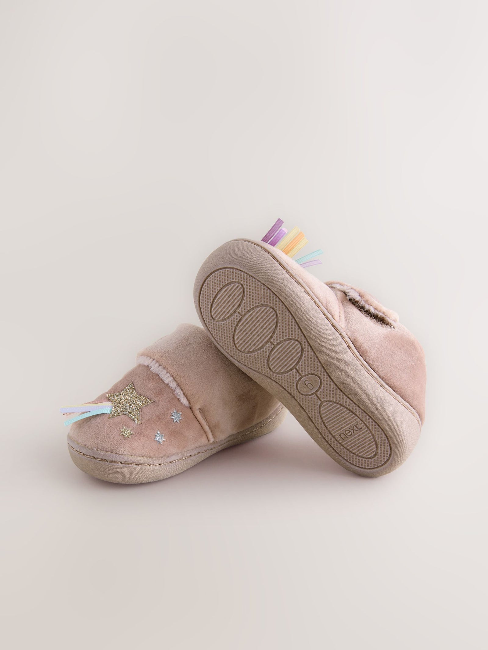 Pink Unicorn Cosy Lined Cupsole Slippers