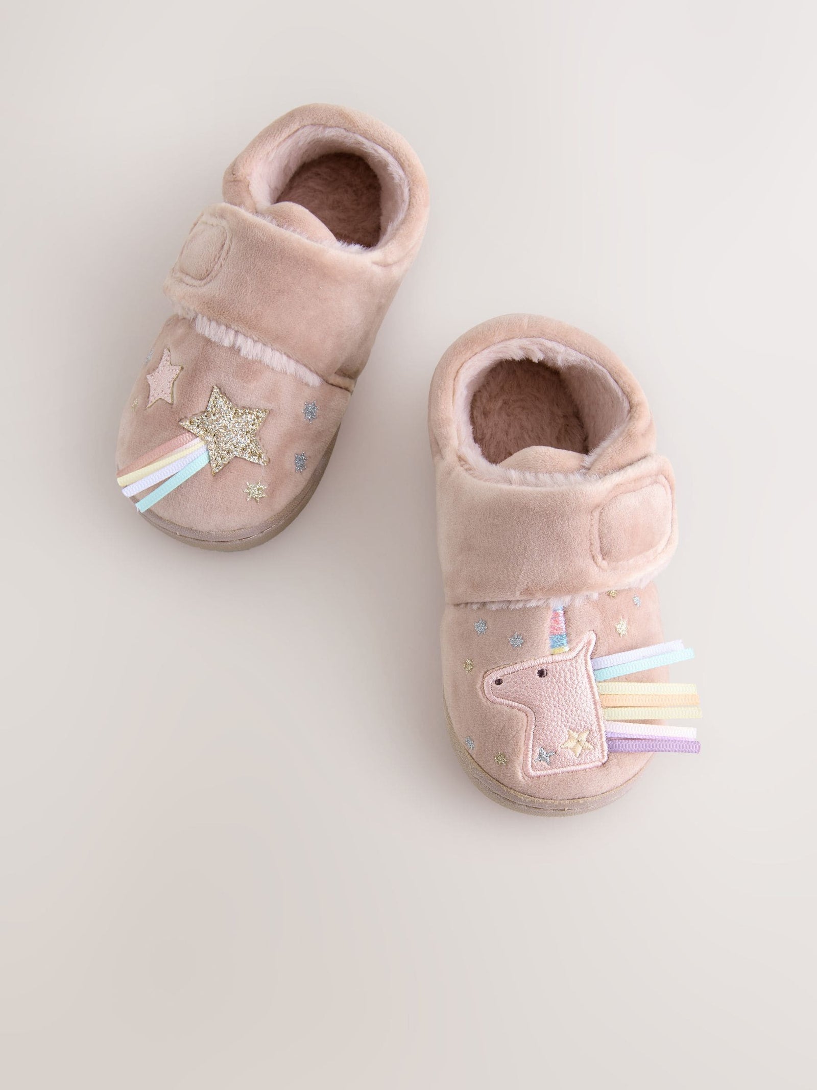 Pink Unicorn Cosy Lined Cupsole Slippers