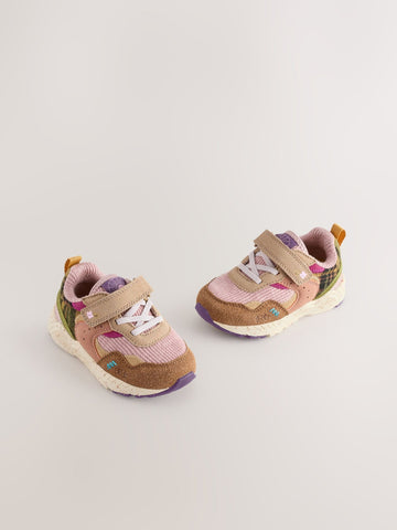 Multi Standard Fit (F) Elastic Lace Touch Fasten Trainers
