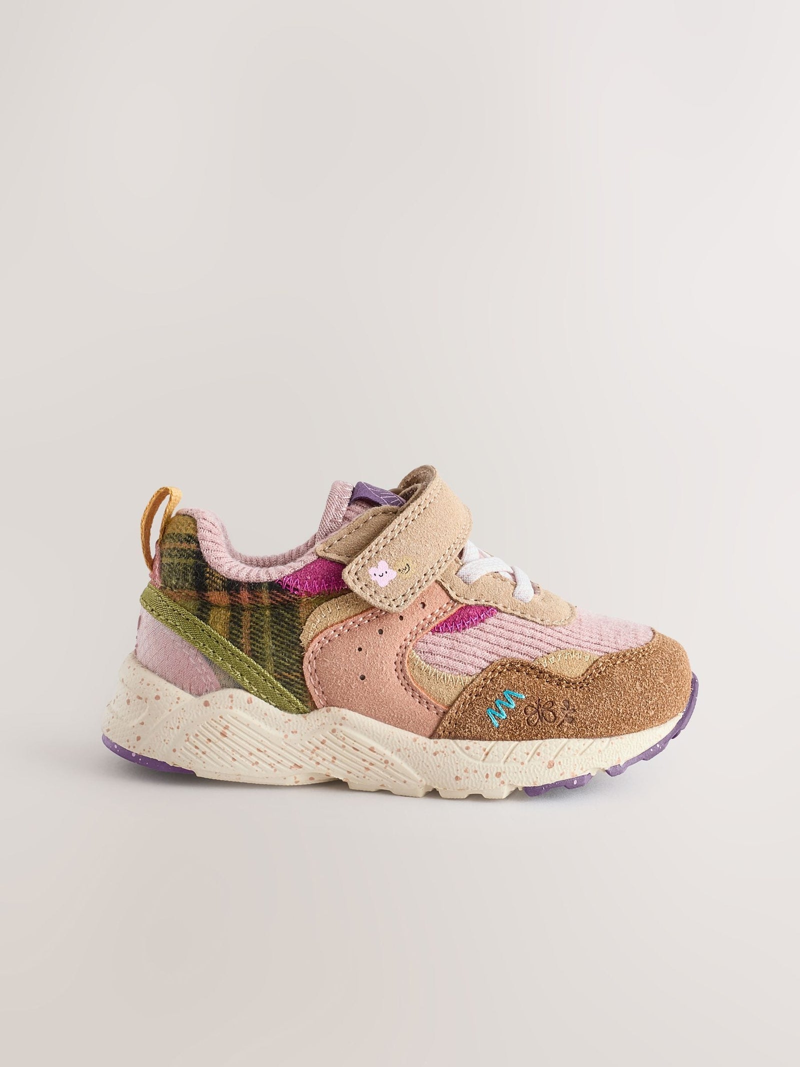 Multi Standard Fit (F) Elastic Lace Touch Fasten Trainers