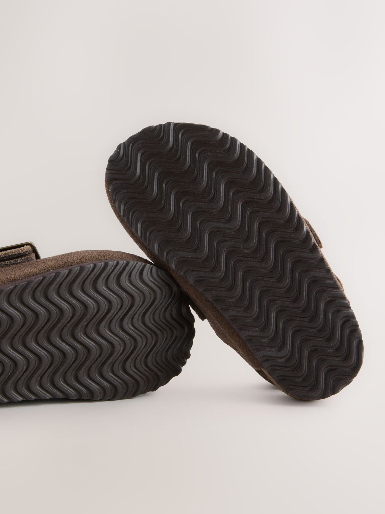 Chocolate Brown Leather Faux Fur Lined Clog Shoes