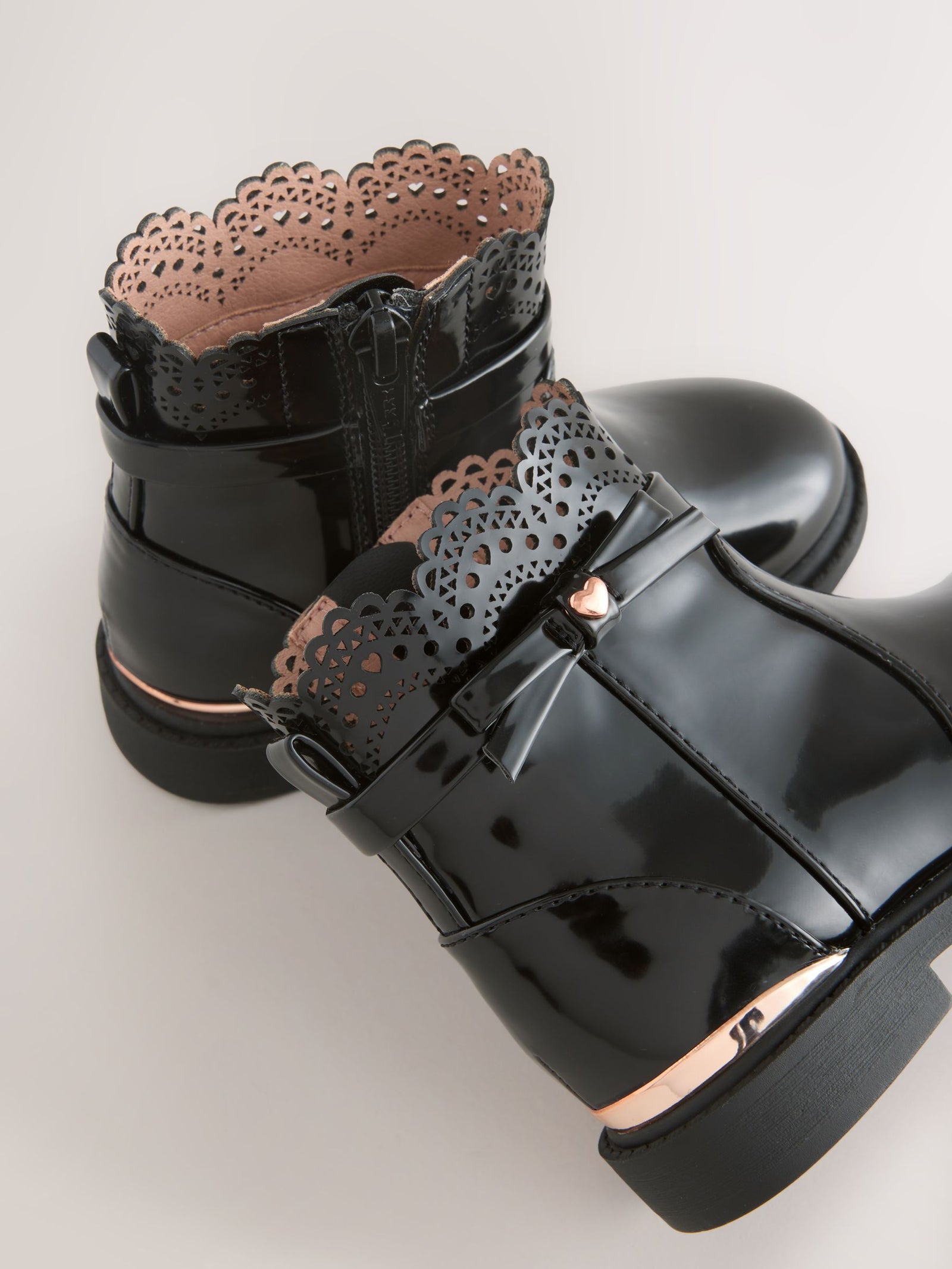 Black Chelsea Bow Ankle Boots