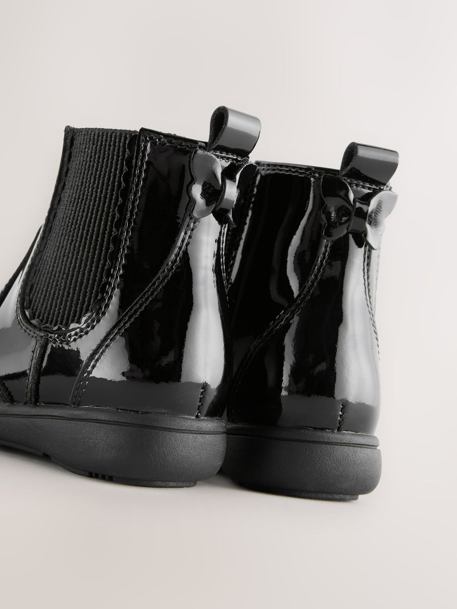Black Patent Standard Fit (F) Leather Chelsea Ankle Boots
