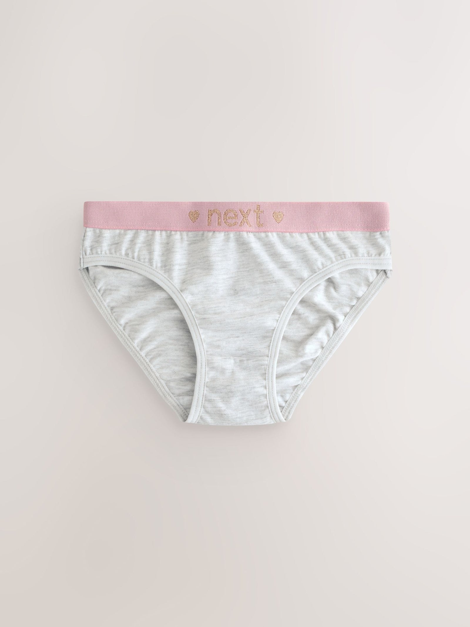 Pink/Grey Bikini Briefs 7 Pack (5-16yrs)