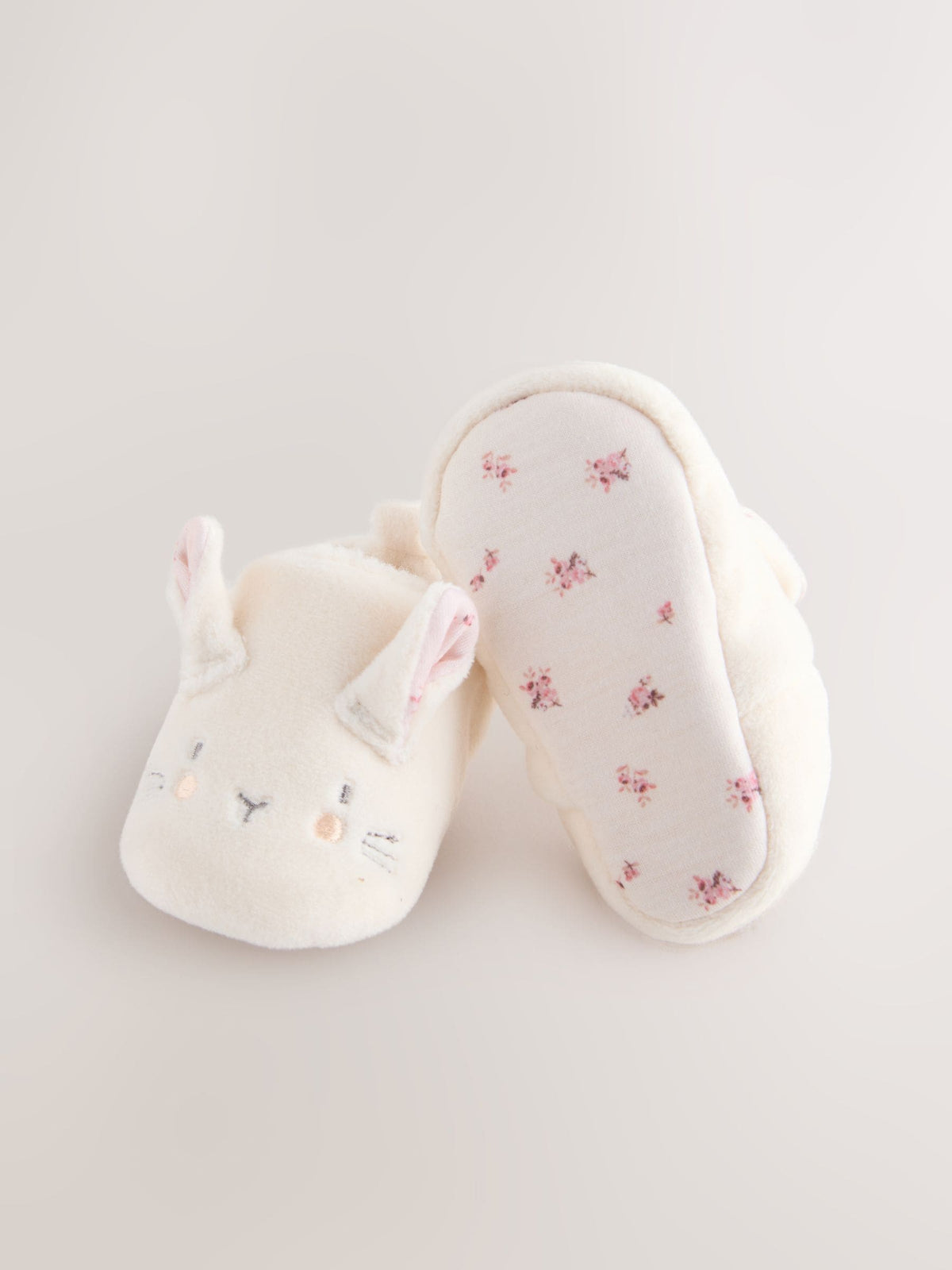 Cream Bunny Baby Slip-On Shoes (0-18mths)