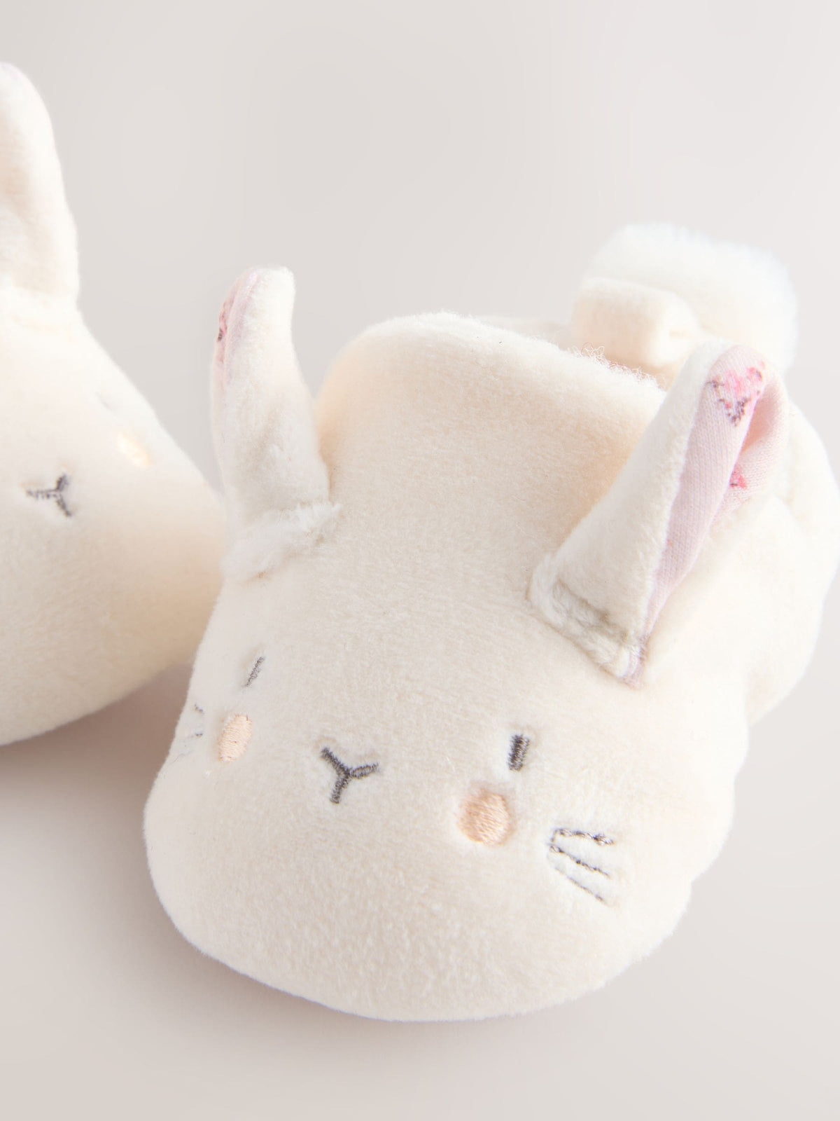 Cream Bunny Baby Slip-On Shoes (0-18mths)