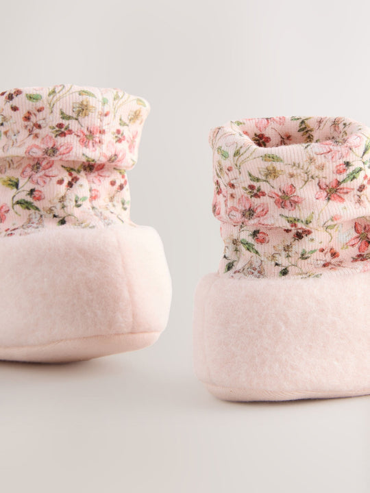 Pink Baby Sock Top Boots (0-18mths)