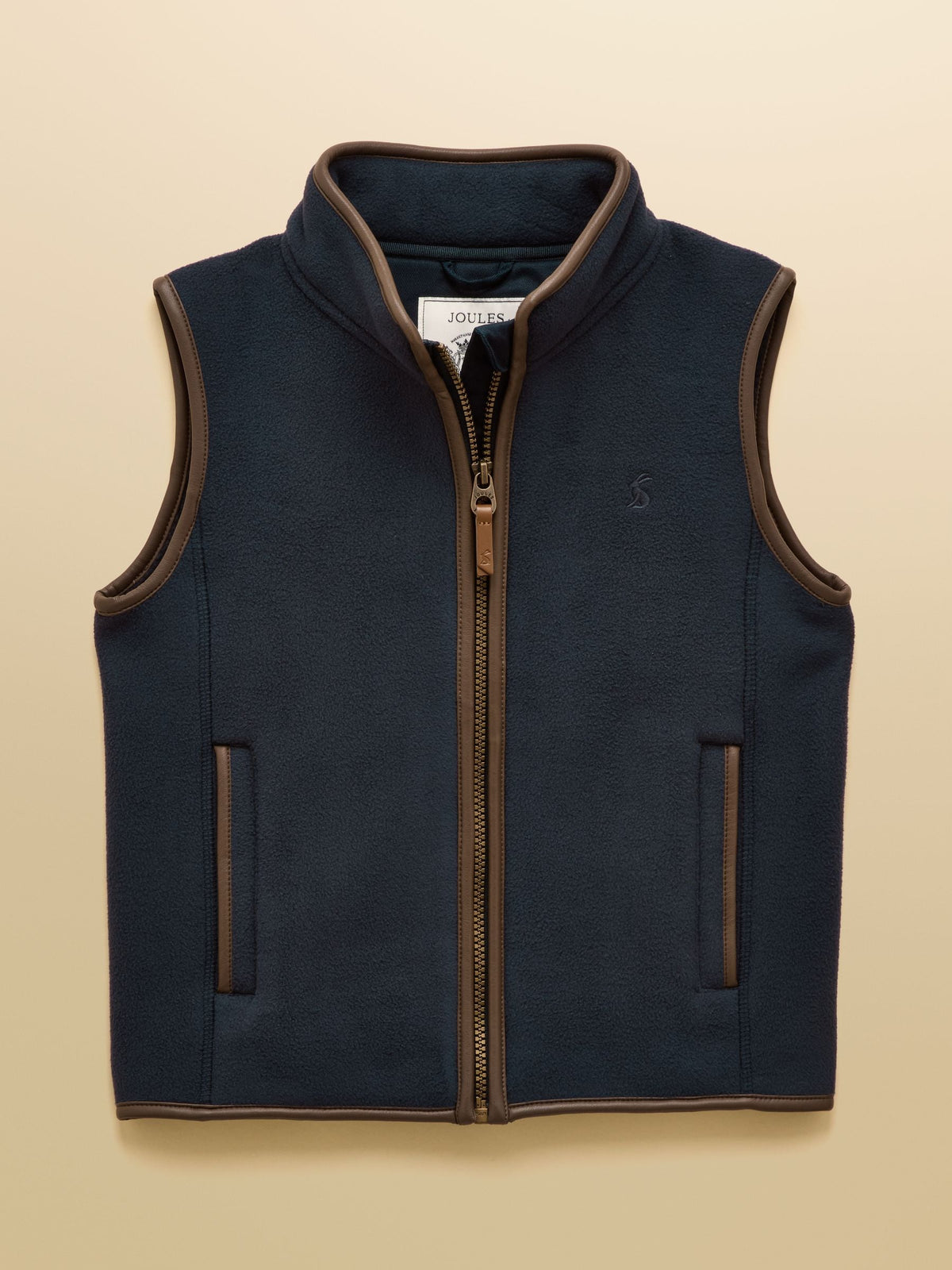 Joules Kids' Heritage Navy Blue Fleece Gilet