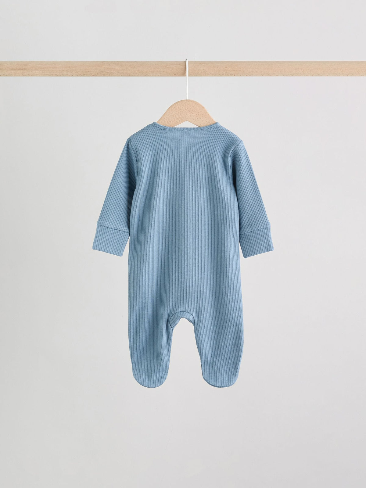 Blue 3 Pack Baby Two Way Zip Sleepsuits (0-2yrs)