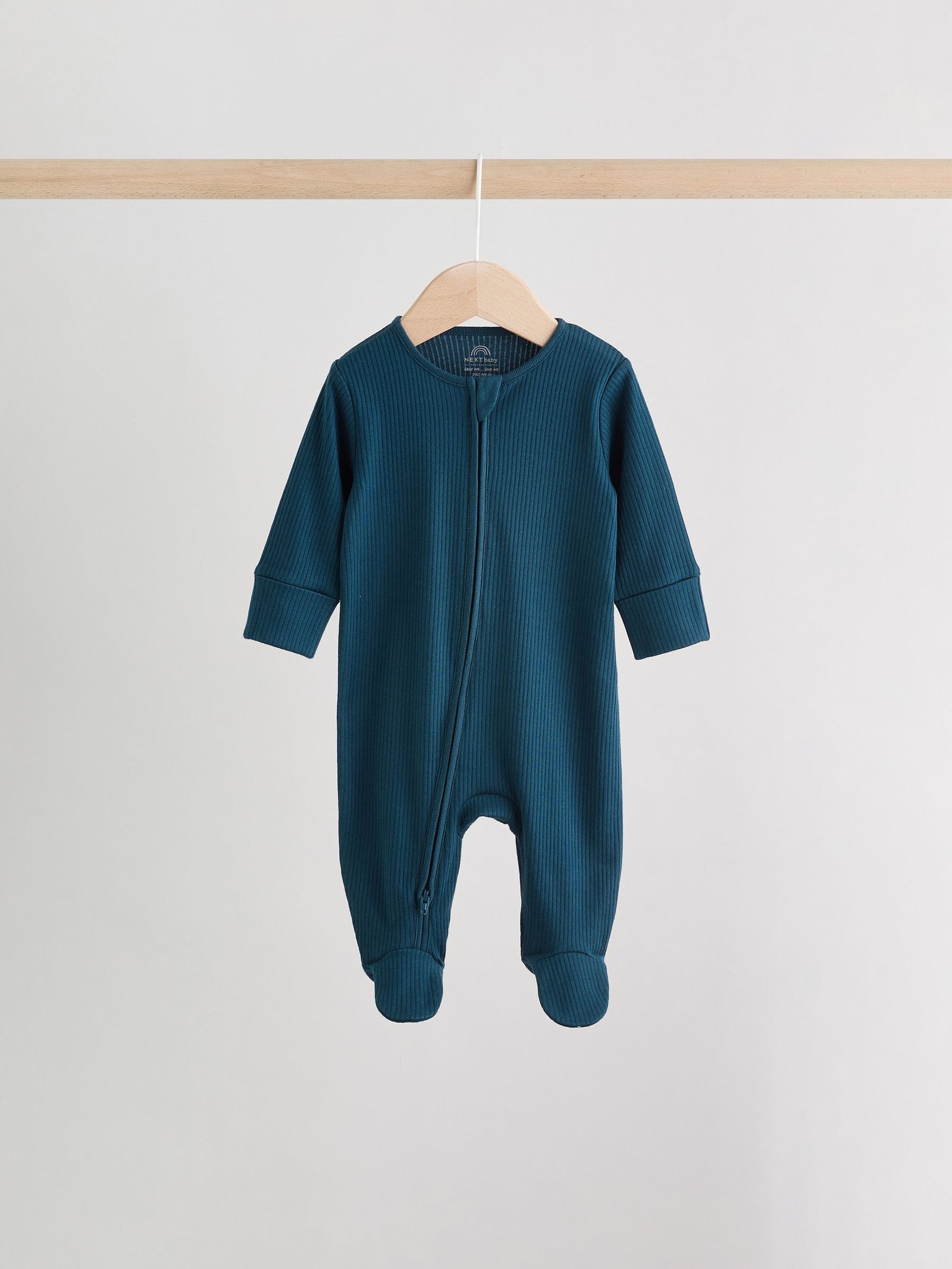 Blue 3 Pack Baby Two Way Zip Sleepsuits (0-2yrs)
