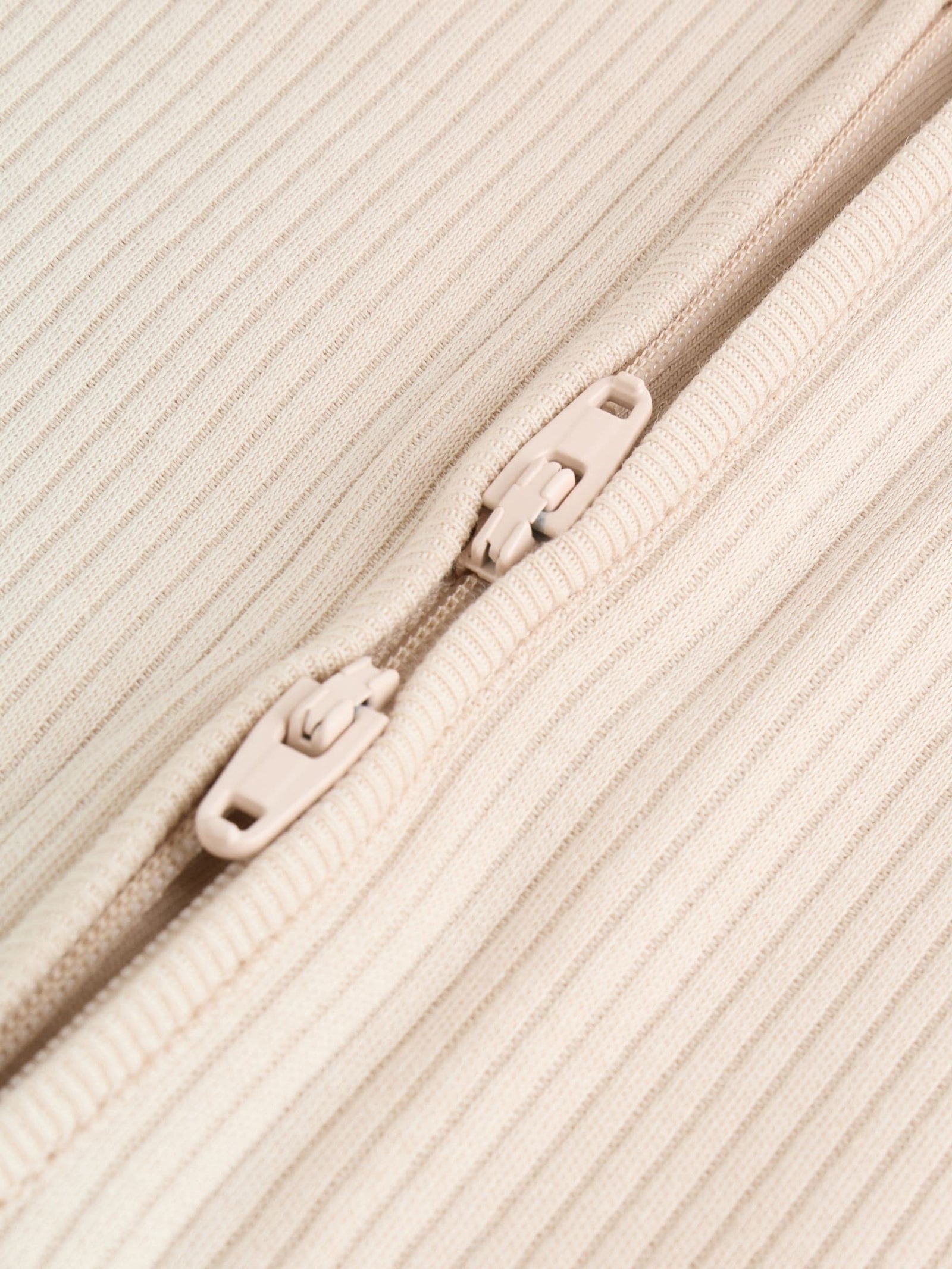 Beige Baby Two Way Zip Sleepsuits 3 Pack (0-2yrs)