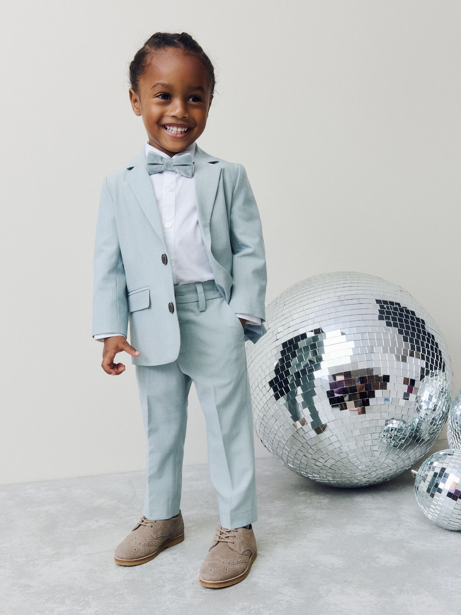 Blue Blazer Shirt Trousers and Bow Tie Set (3mths-9yrs)