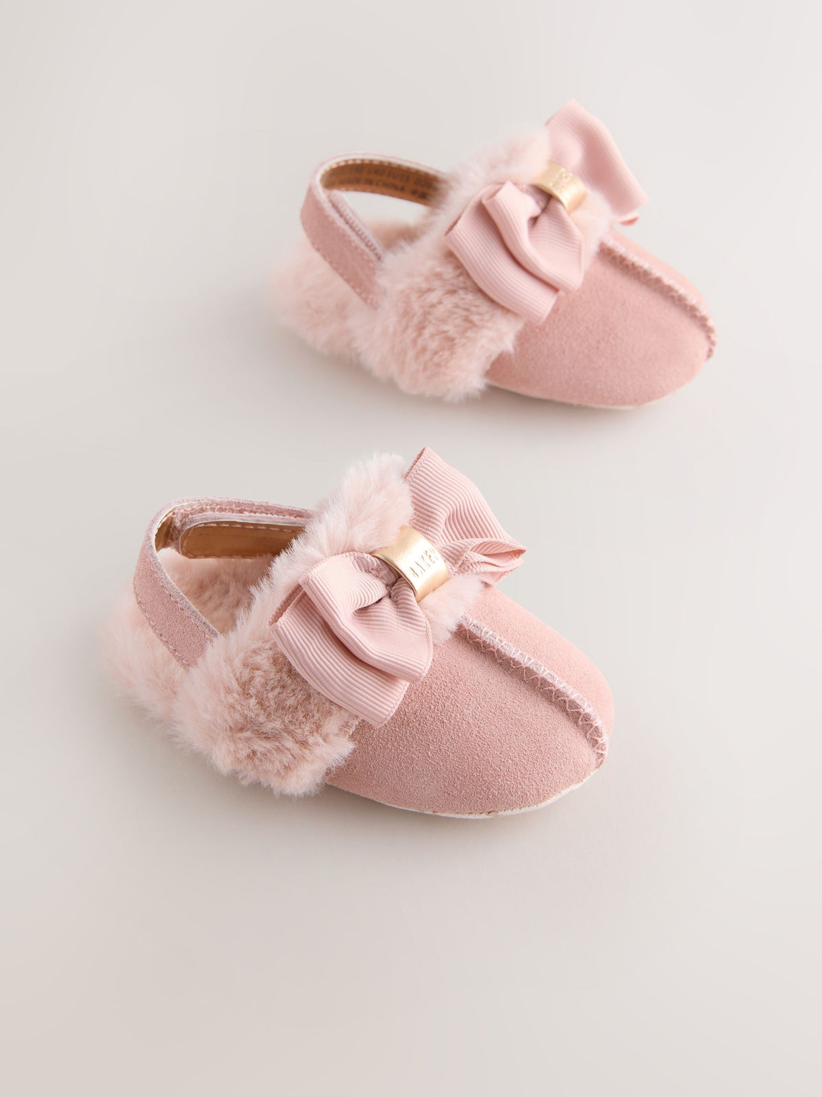 Baker by Ted Baker Baby Girls Faux Fur Trim Padders Mules