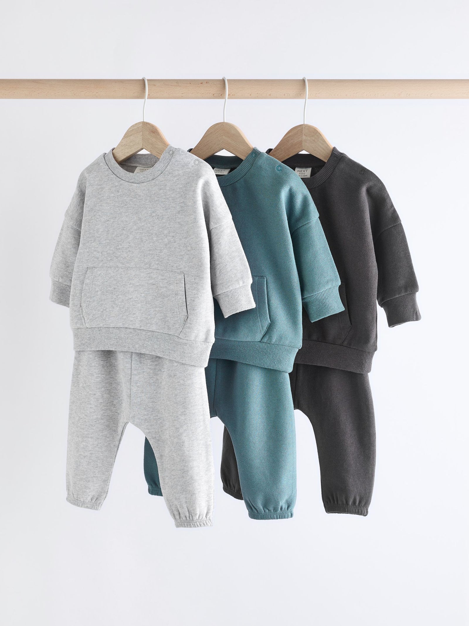 Monochrome Baby Sweatshirt and Joggers Set 6 Piece