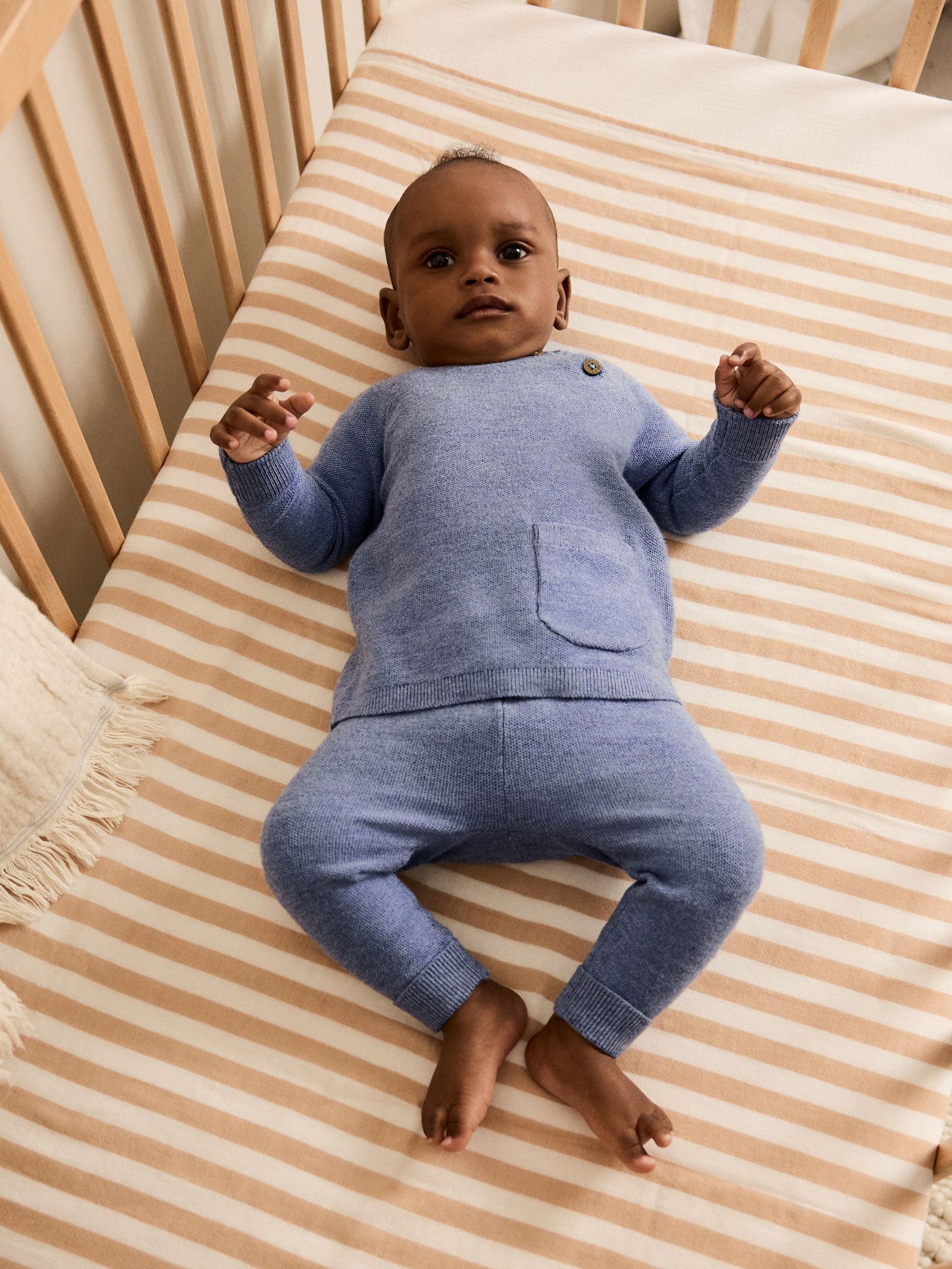 Blue Baby Knitted Jumper and Leggings Set (0mths-2yrs)