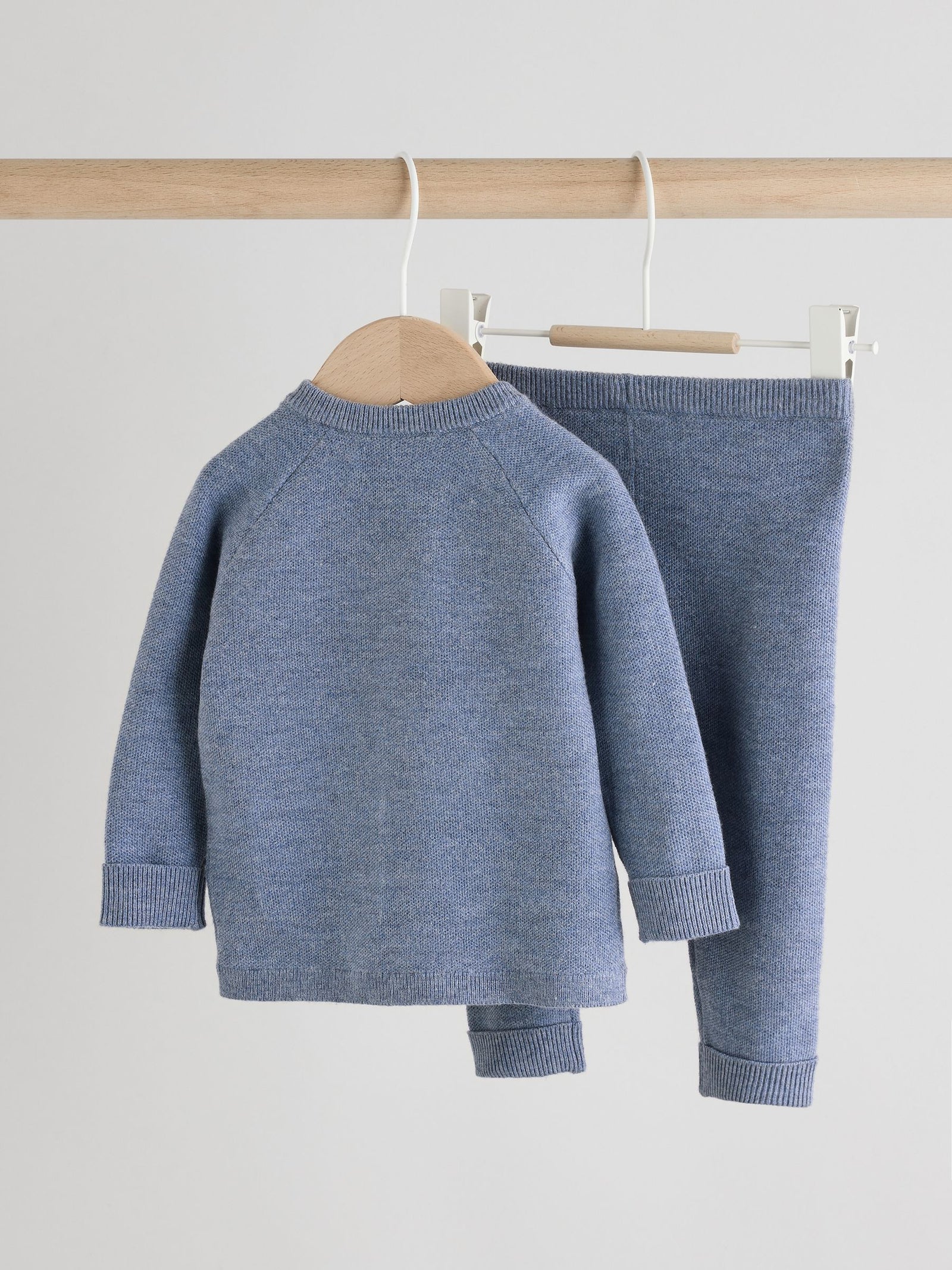 Blue Baby Knitted Jumper and Leggings Set (0mths-2yrs)