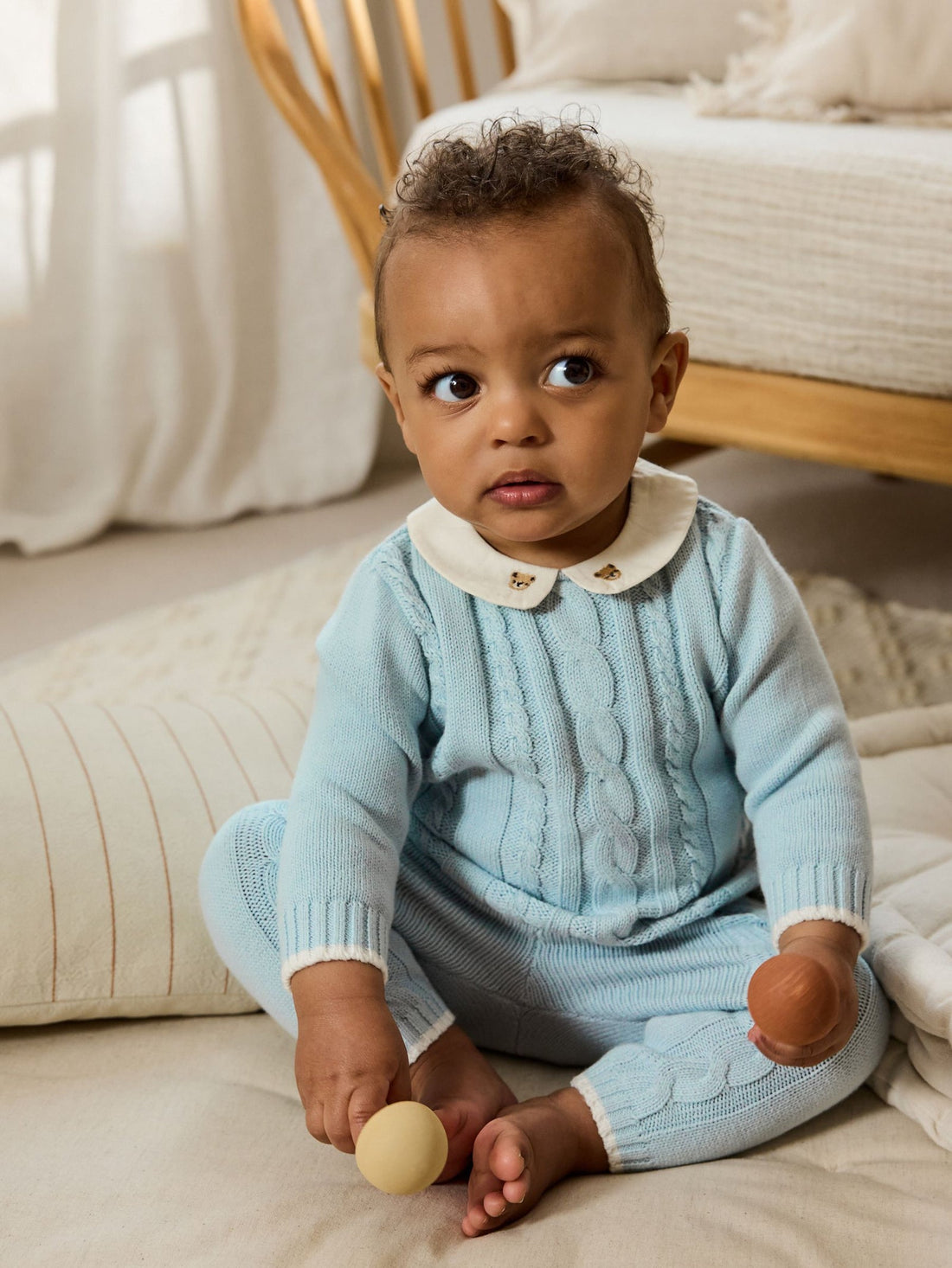Blue Knitted Jumper and Leggings Baby Set (0mths-2yrs)