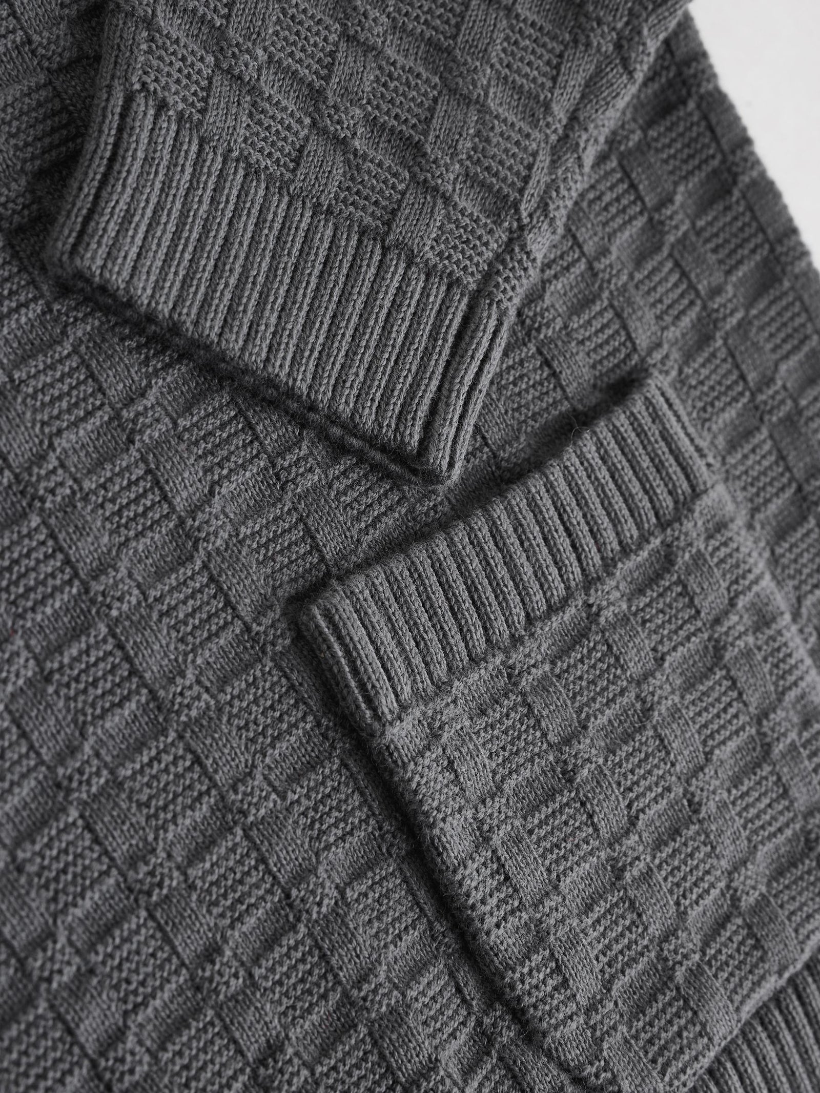 Charcoal Grey Baby Textured Knitted 100% Cotton Jumper and Leggings Set (0mths-3yrs)