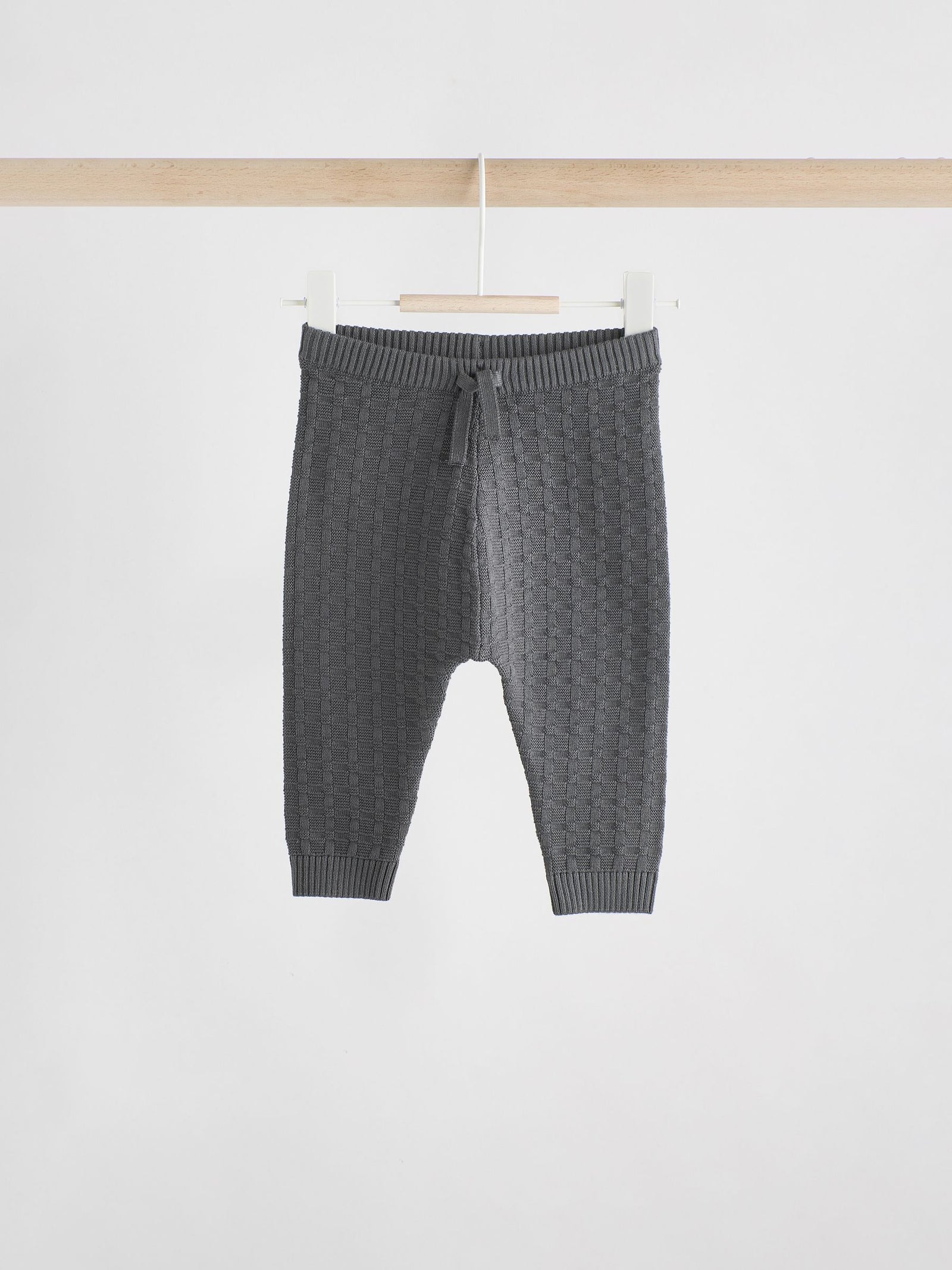 Charcoal Grey Baby Textured Knitted 100% Cotton Jumper and Leggings Set (0mths-3yrs)