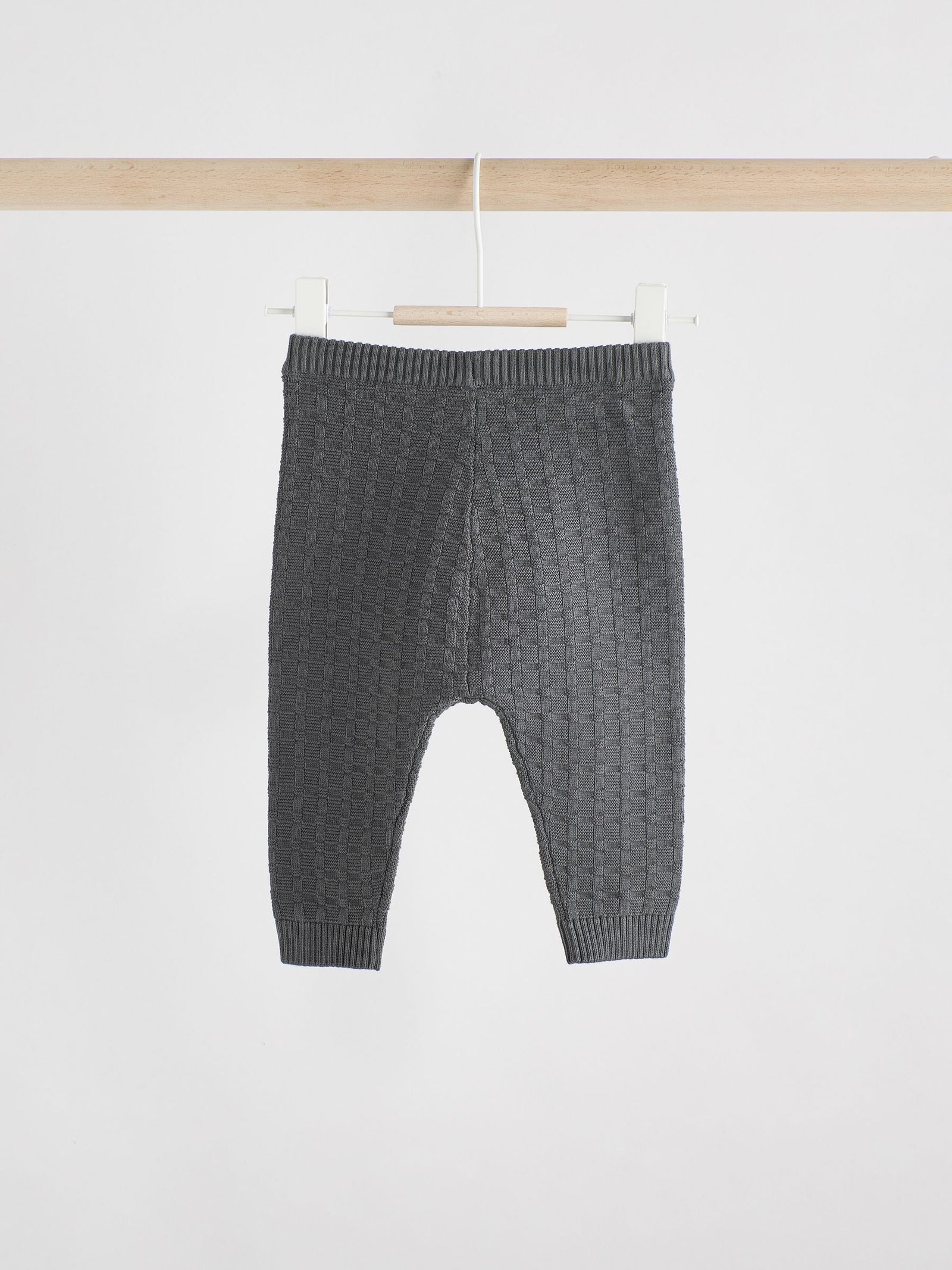 Charcoal Grey Baby Textured Knitted 100% Cotton Jumper and Leggings Set (0mths-3yrs)