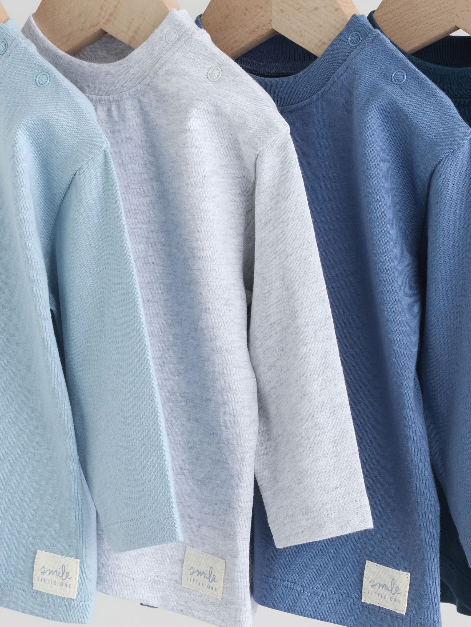 Blue Baby Long Sleeve T-Shirts 4 Pack (0mths-2yrs)