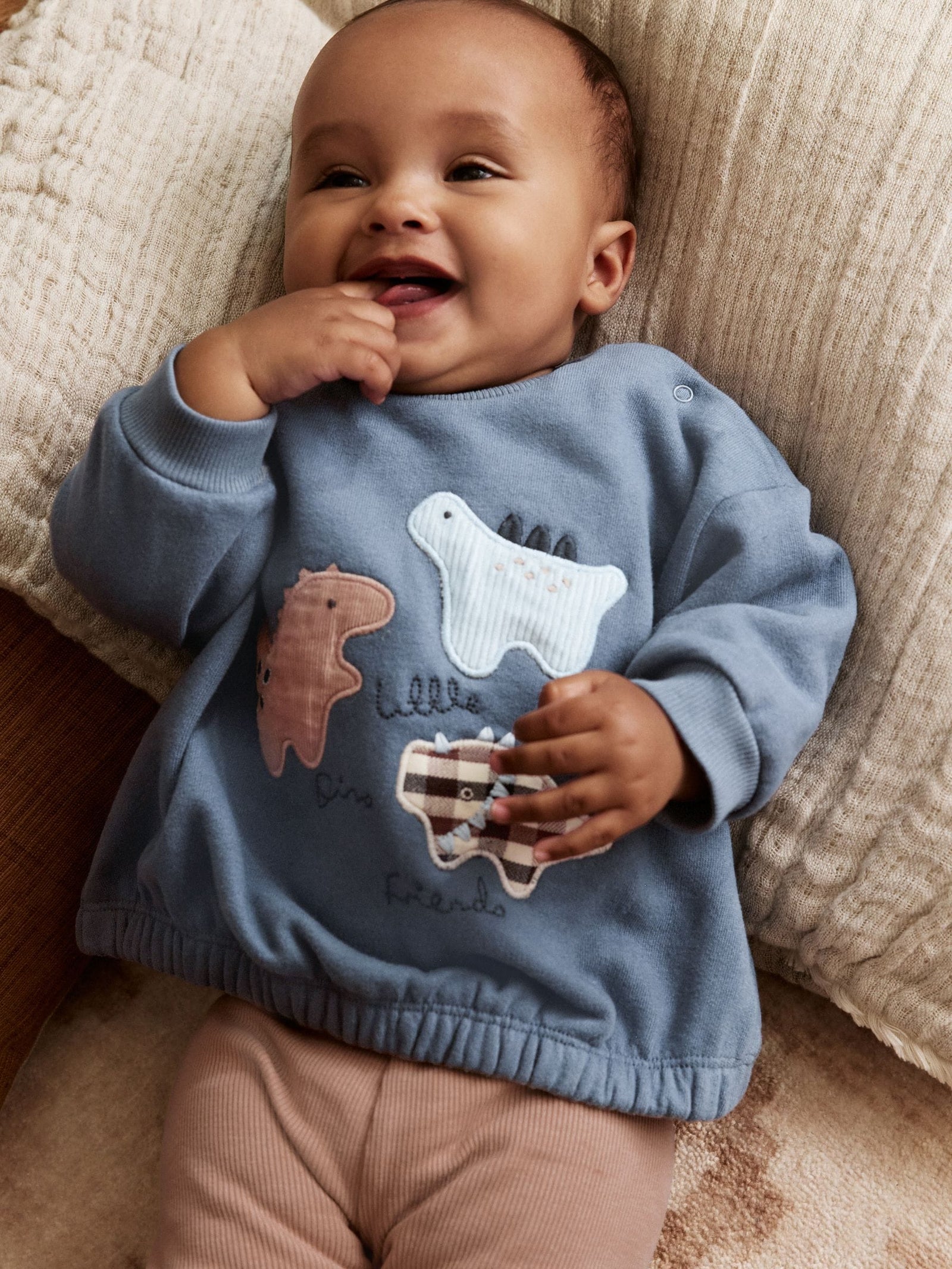 Blue Dino Baby Sweatshirt and Leggings Set (0mths-3yrs)