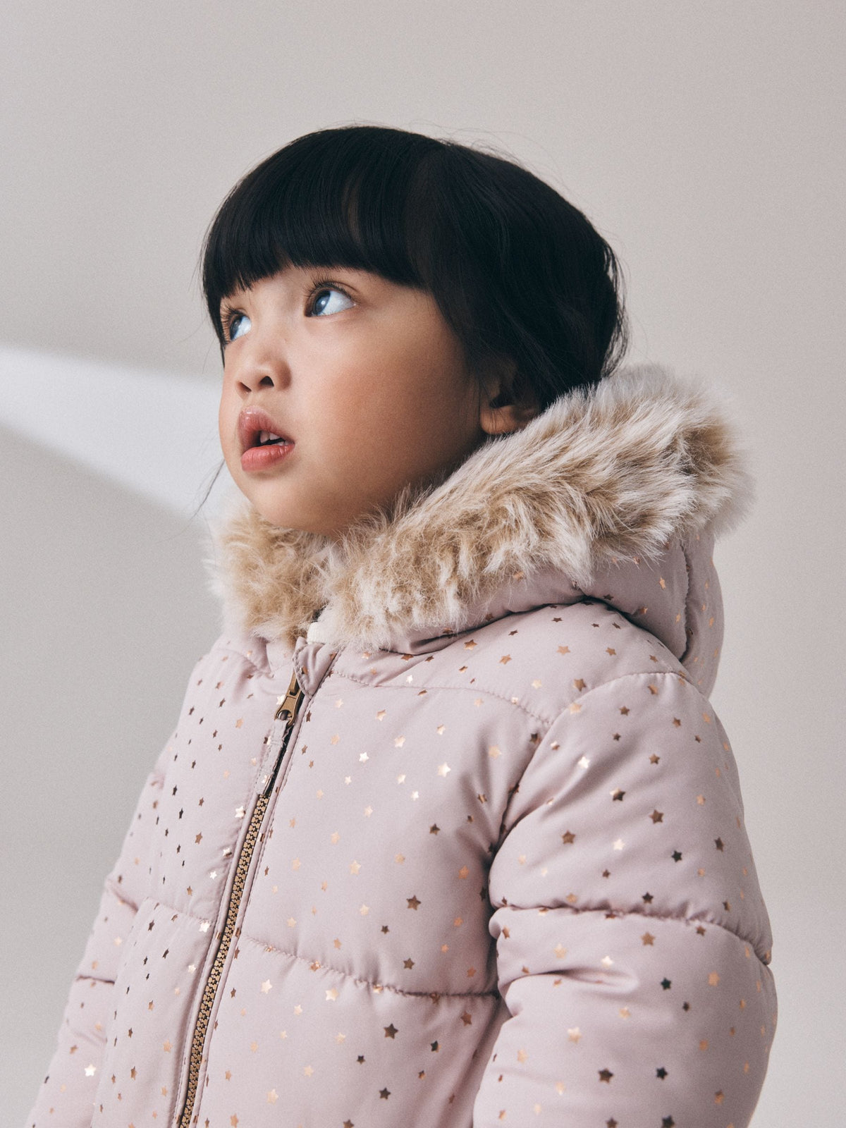 Light Pink Star Print Shower Resistant Snowsuit (3mths-7yrs)