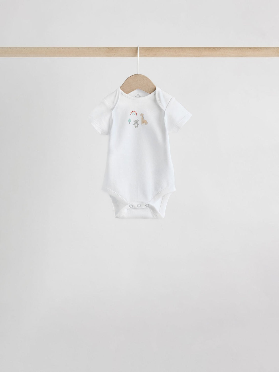 White Character 7 Pack Baby Short Sleeve Bodysuits