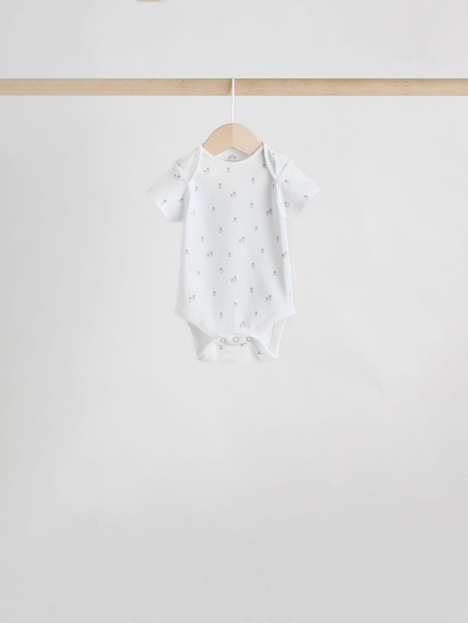 White Character 7 Pack Baby Short Sleeve Bodysuits
