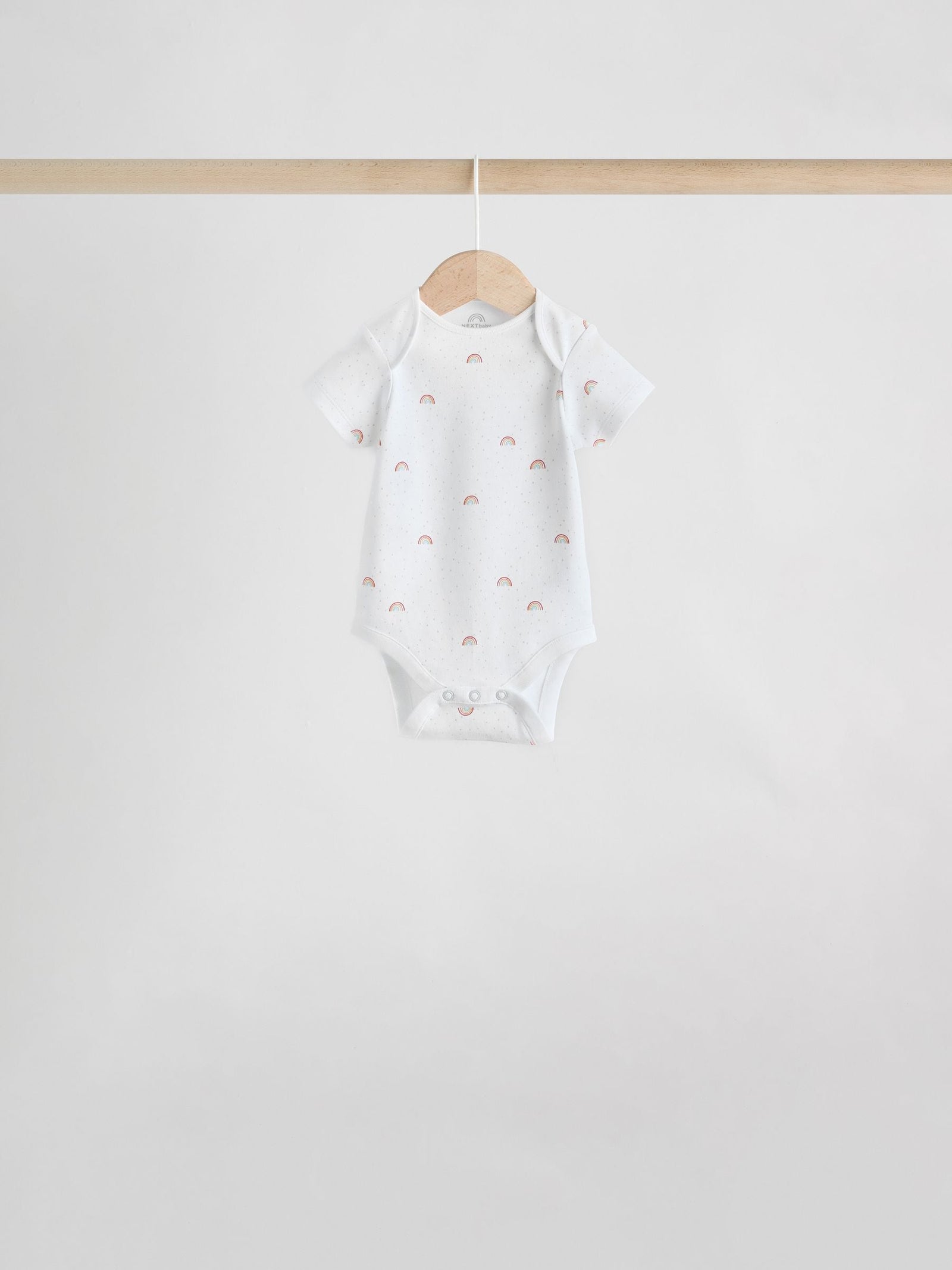 White Character 7 Pack Baby Short Sleeve Bodysuits