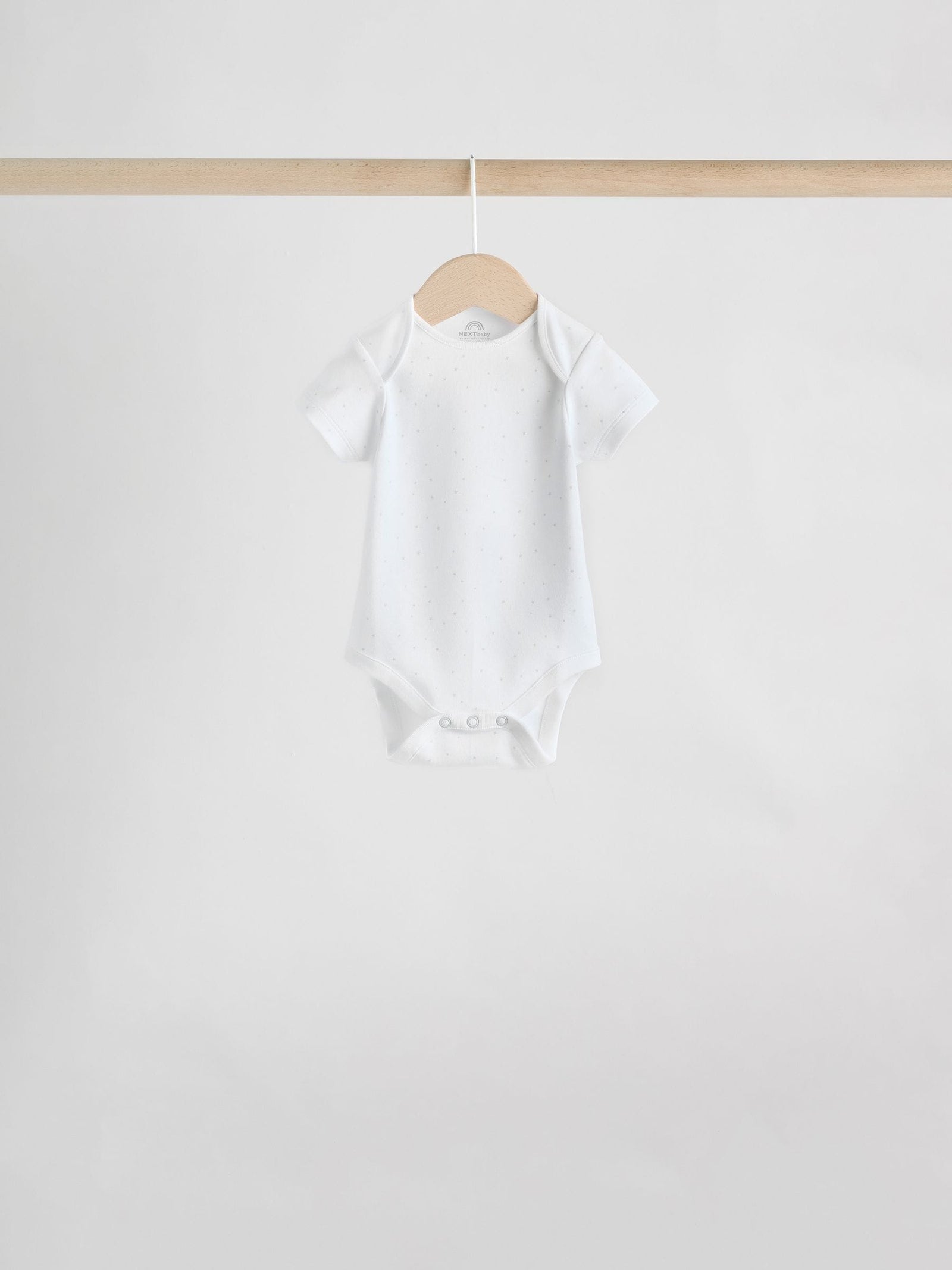 White Character 7 Pack Baby Short Sleeve Bodysuits
