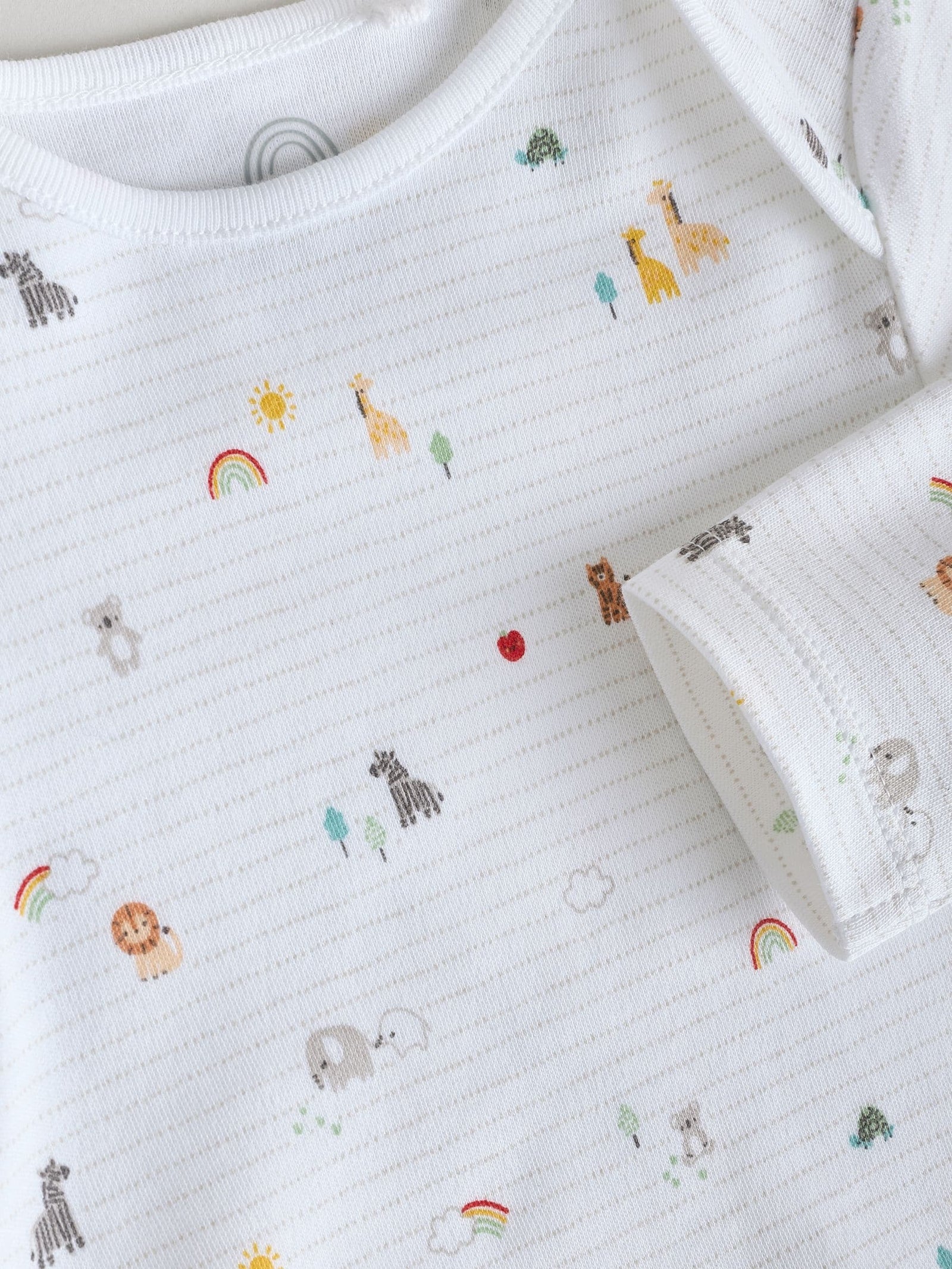 White Character 5 Pack Long Sleeve 100% Cotton Baby Bodysuits