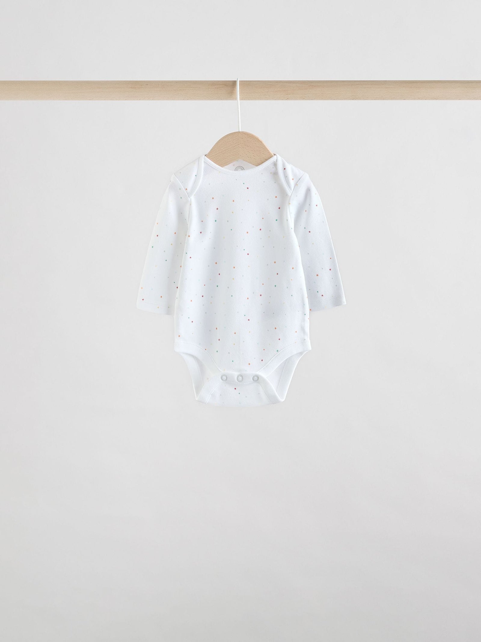 White Character 5 Pack Long Sleeve 100% Cotton Baby Bodysuits