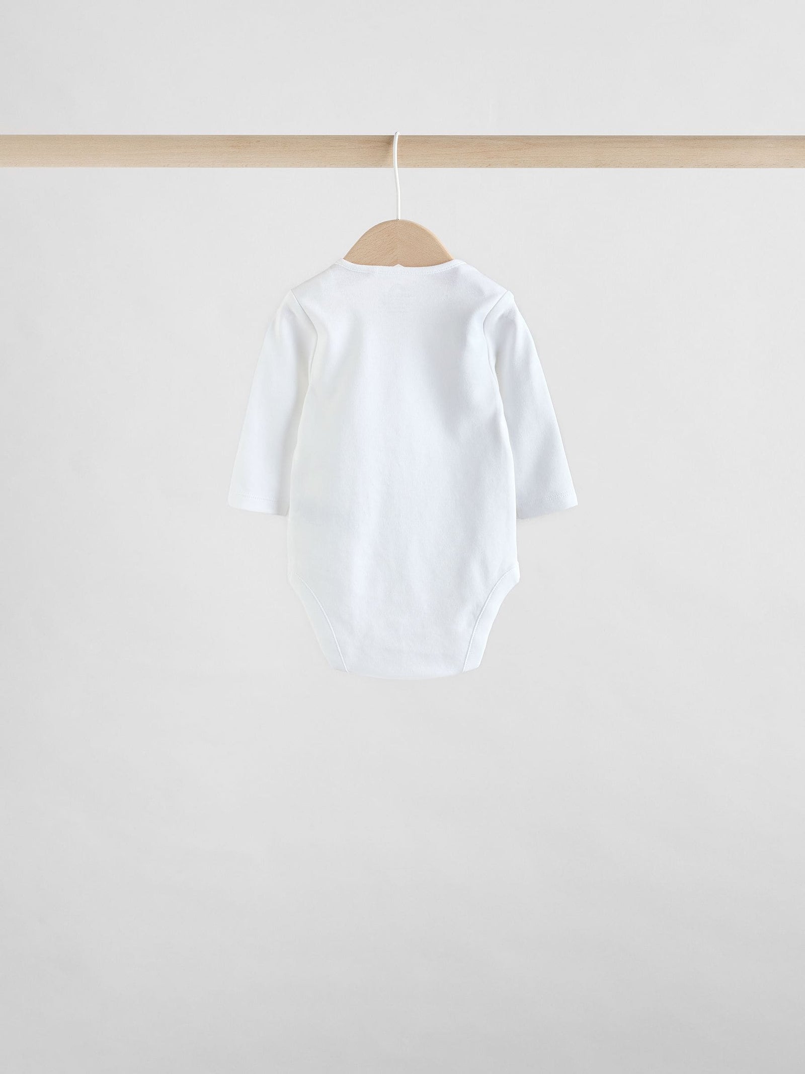 White Character 5 Pack Long Sleeve 100% Cotton Baby Bodysuits